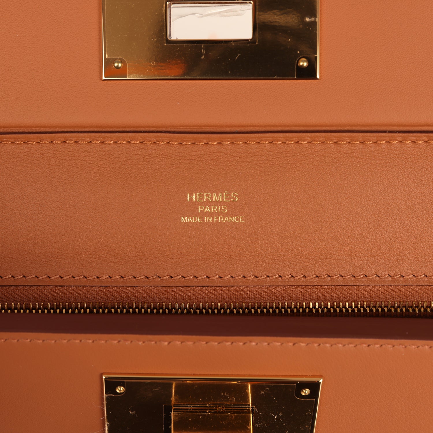 Hermes Mini 24/24 Bag Gold Evercolor and Swift Gold Hardware