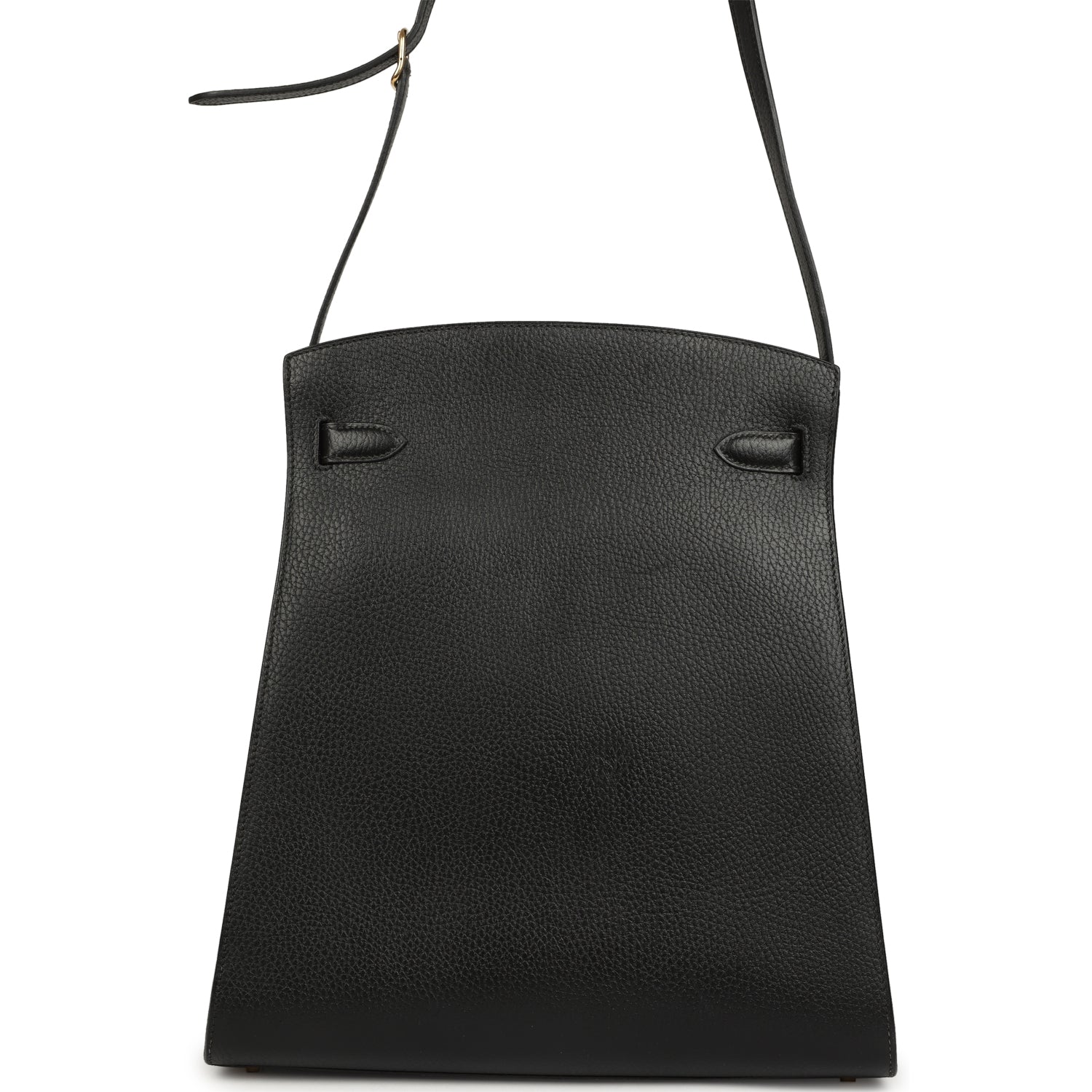 Vintage Hermes Kelly Sport 29 GM Black Ardennes Gold Hardware