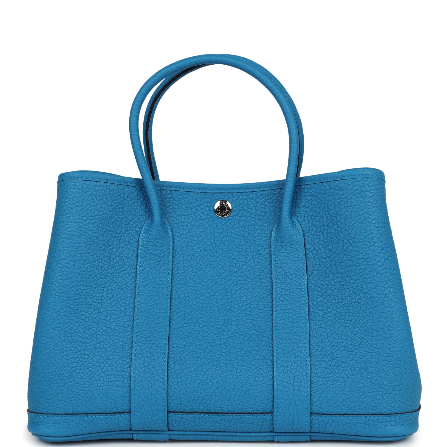 Hermes Garden Party 30 Bleu Zanzibar Negonda Palladium Hardware