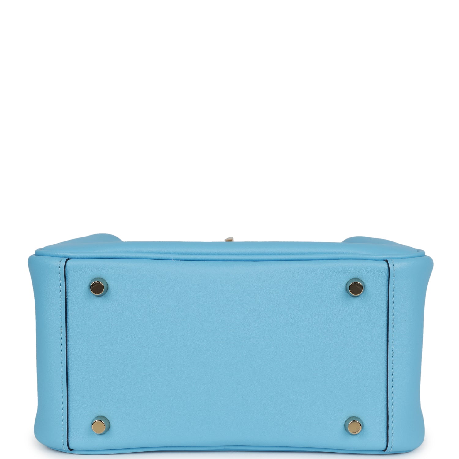 Hermes Mini Lindy Celeste Swift Gold Hardware
