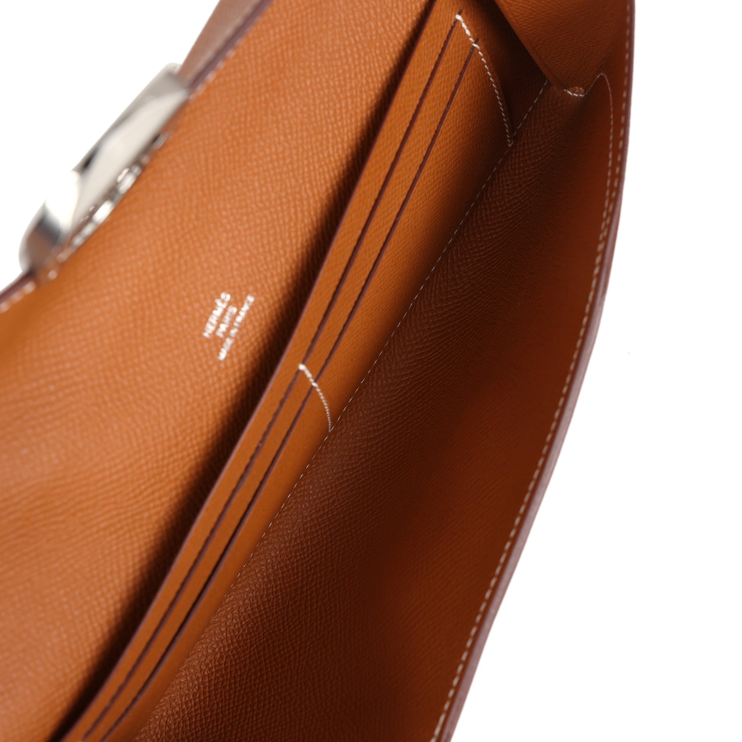 Hermes Maillon Chaine d' Ancre Wallet to Go Gold Epsom Palladium Hardware