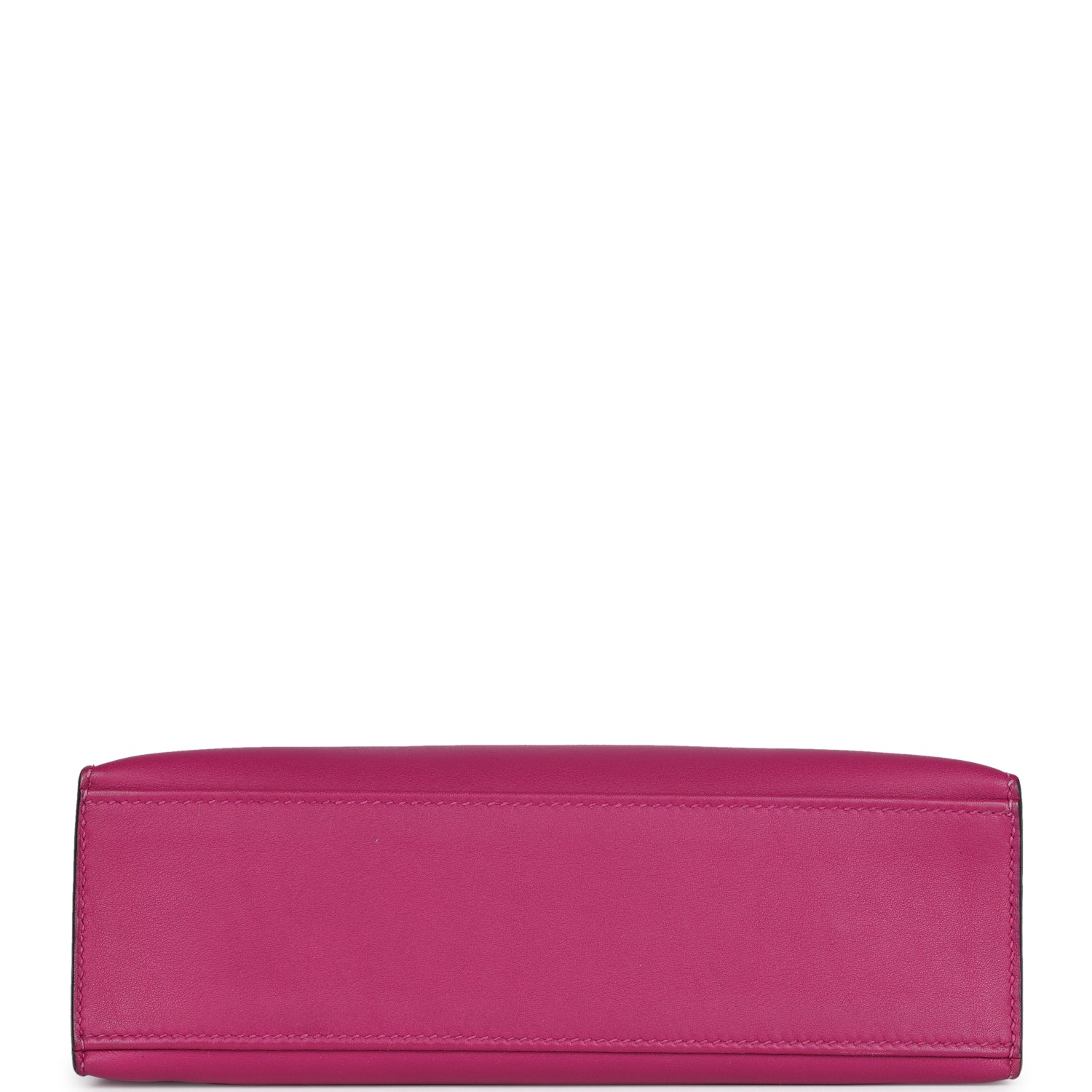 Pre-owned Hermes Kelly Pochette Rose Pourpre Swift Palladium Hardware