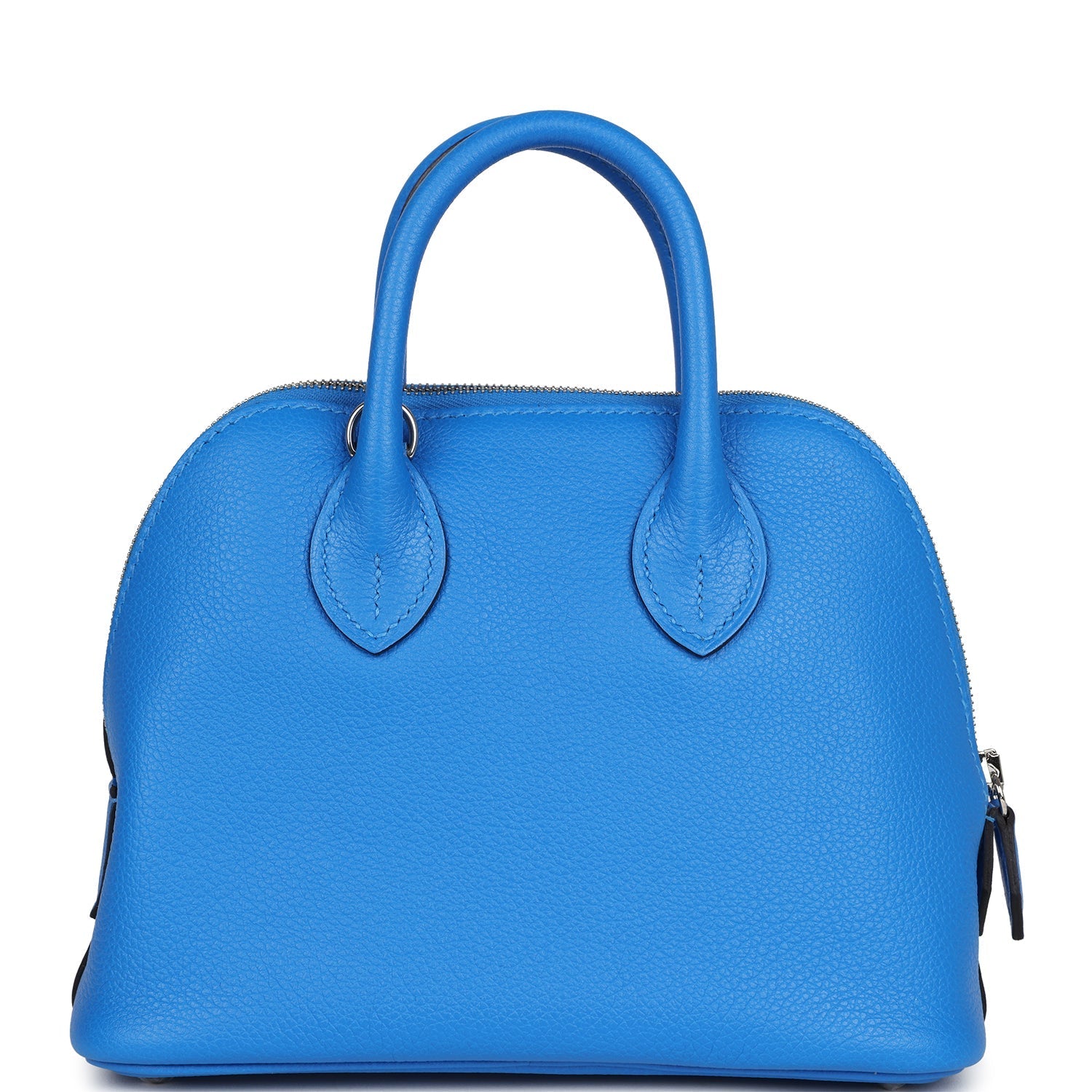 Hermes 1923 Bolide Mini Bleu France Evercolor Palladium Hardware