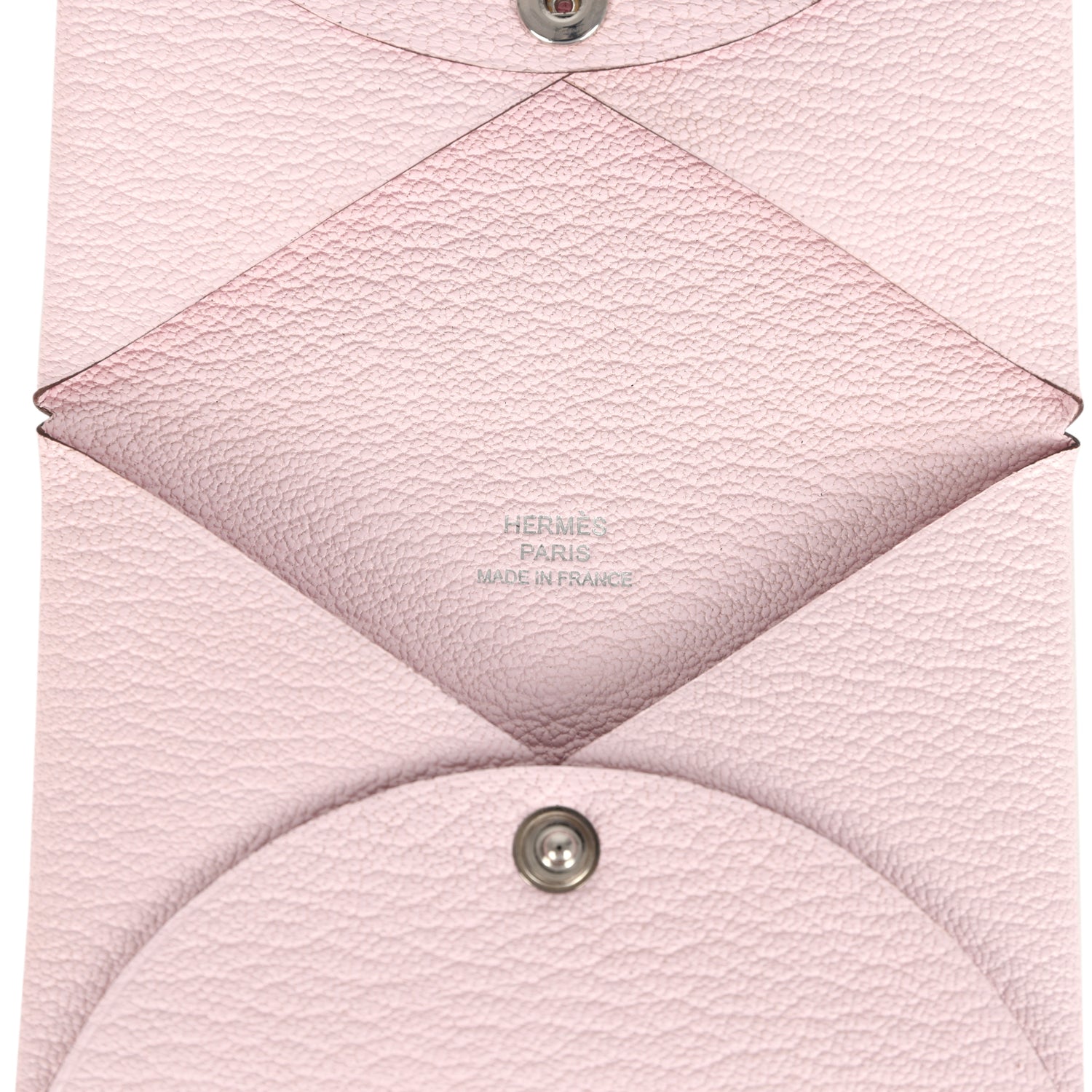 Hermes Calvi Card Holder Rose Darling Chevre Mysore Palladium Hardware
