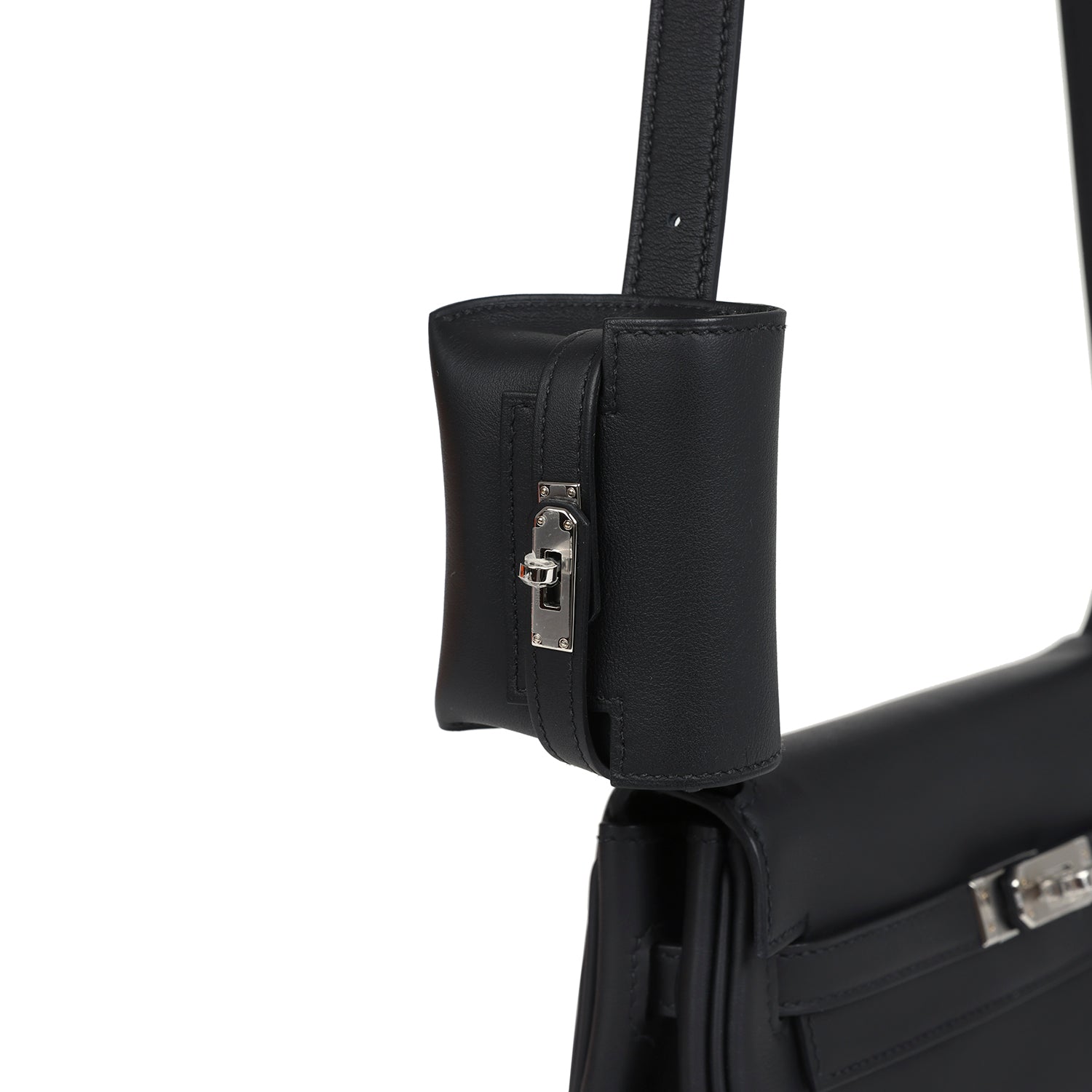 Hermes Kelly Moove Black Swift Palladium Hardware
