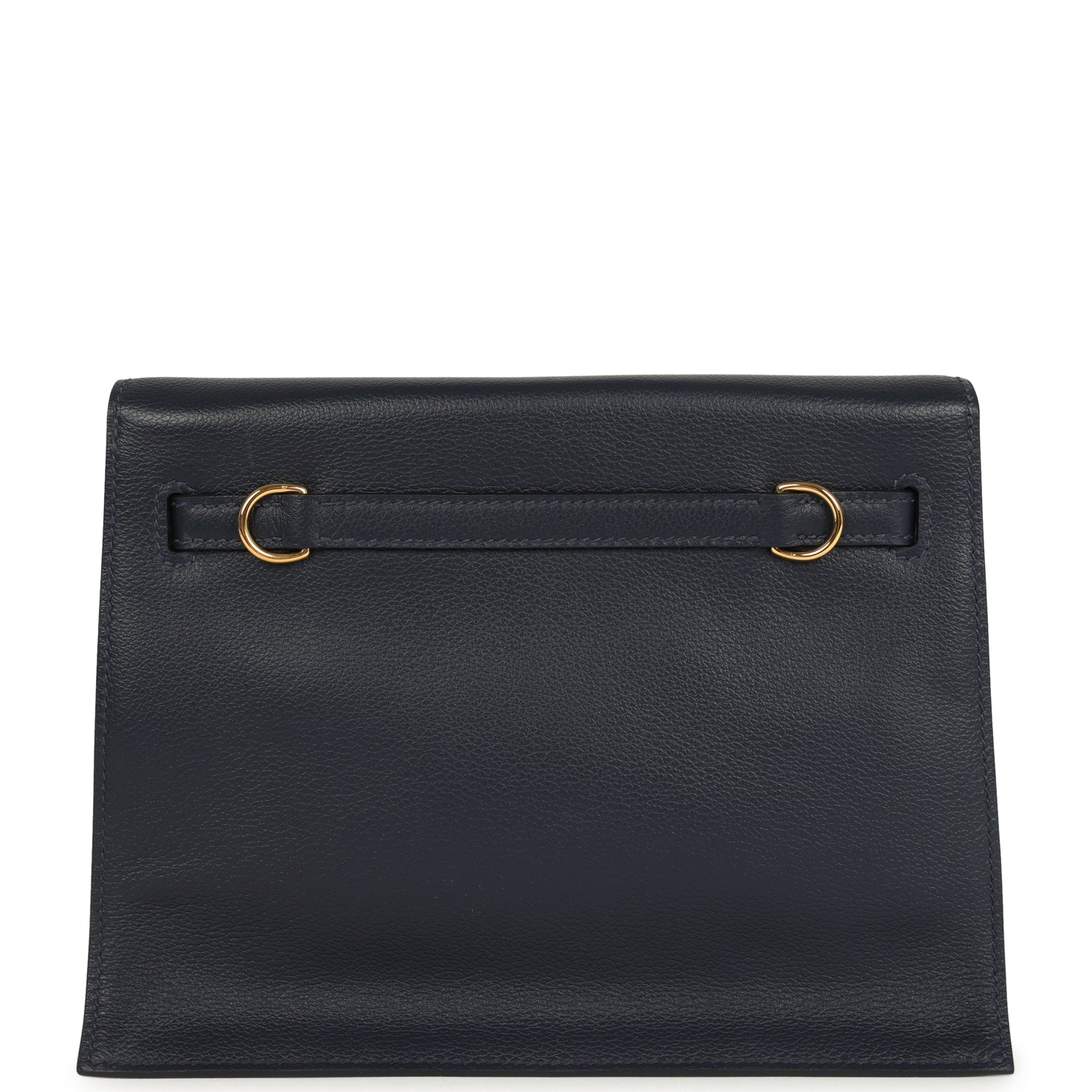 Pre-owned Hermes Kelly Danse Bleu Navy Evercolor Gold Hardware