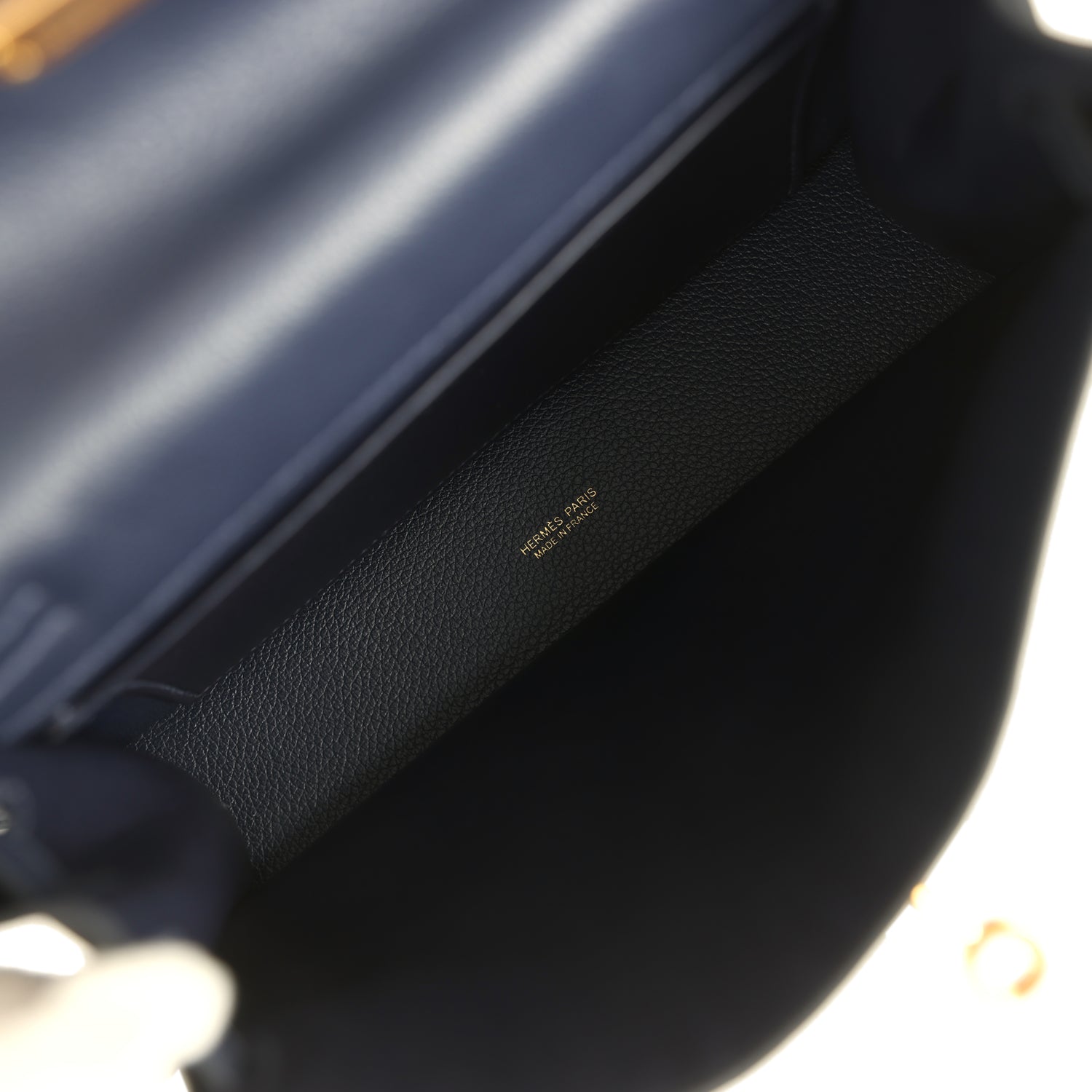 Pre-owned Hermes Kelly Danse Bleu Navy Evercolor Gold Hardware