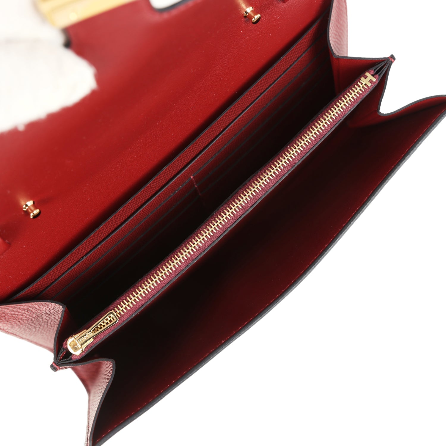 Hermes Constance Wallet To Go Rouge H Epsom Gold Hardware
