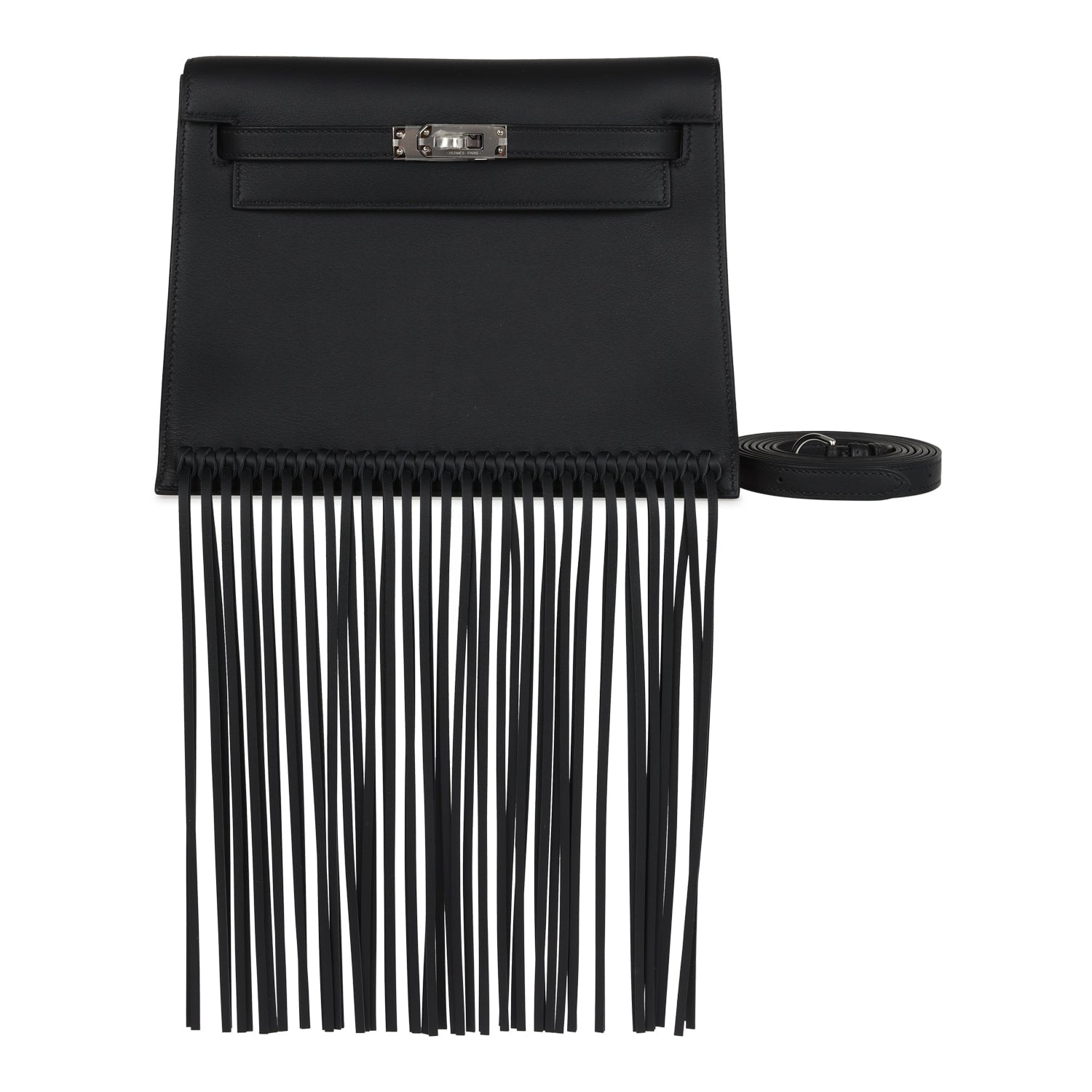 Hermes Kelly Danse Anate Black Swift Palladium Hardware