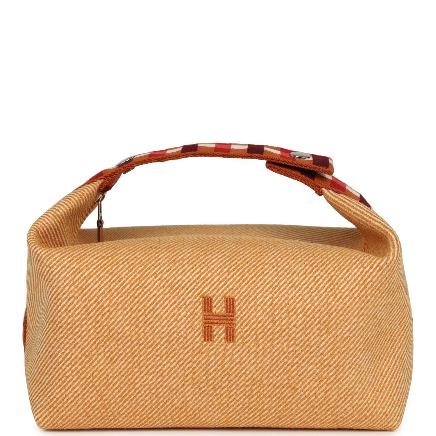 Hermes Bride A Brac Carre Case GM Fauve Merino Wool Palladium Hardware