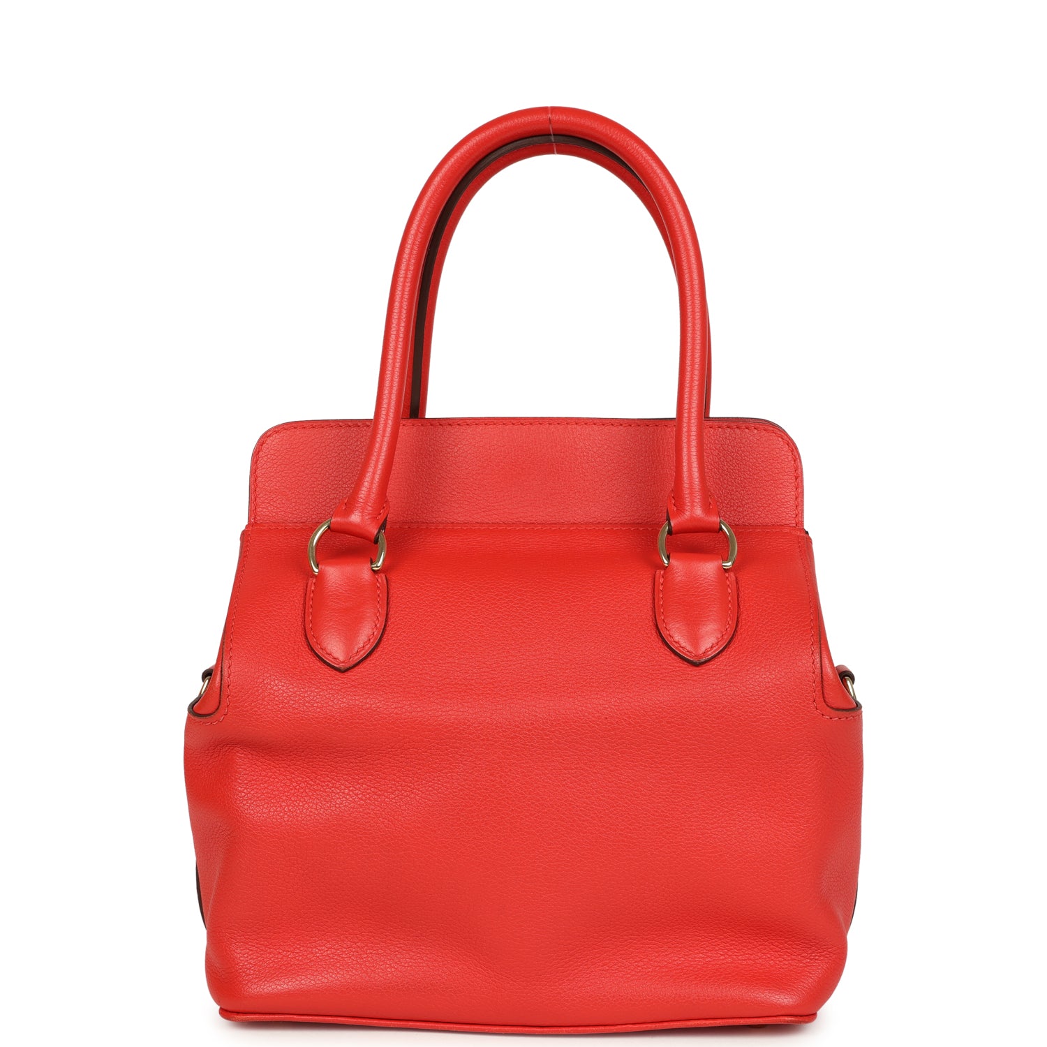 Pre-owned Hermes Sac Toolbox 20 Rouge Tomate Evercolor Gold Hardware