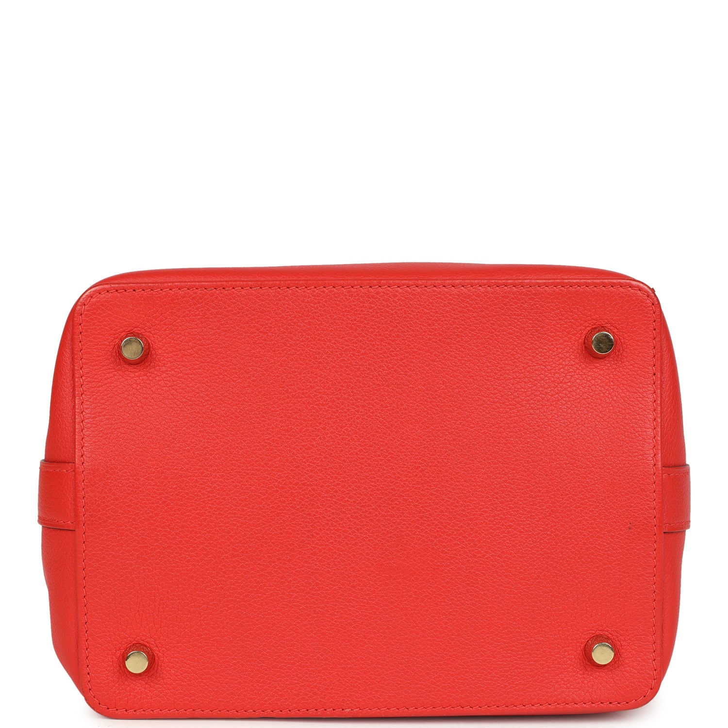 Pre-owned Hermes Sac Toolbox 20 Rouge Tomate Evercolor Gold Hardware