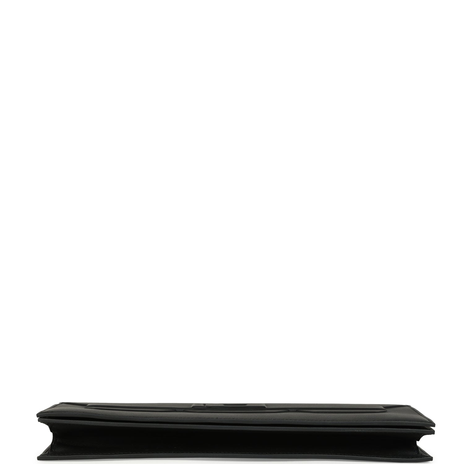 Pre-owned Hermes Shadow Birkin Clutch Cut Black Swift
