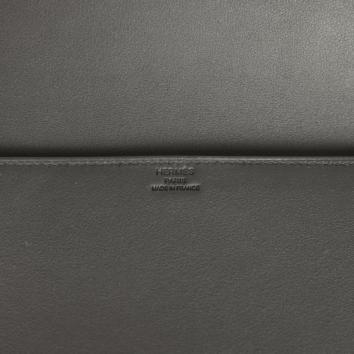 Pre-owned Hermes Shadow Birkin Clutch Cut Black Swift