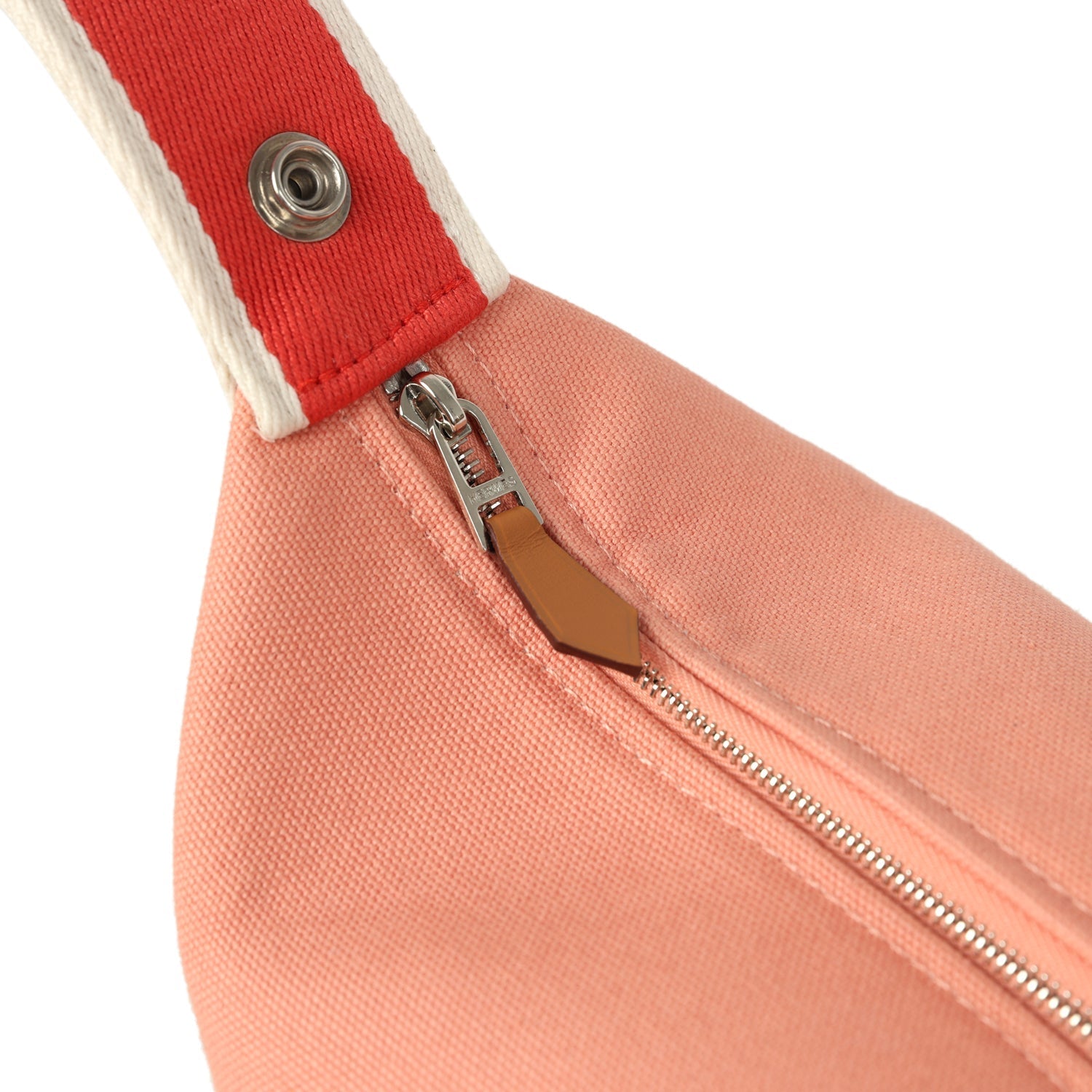Hermes Bride A Brac Carre Case PM Goyave Canvas Palladium Hardware
