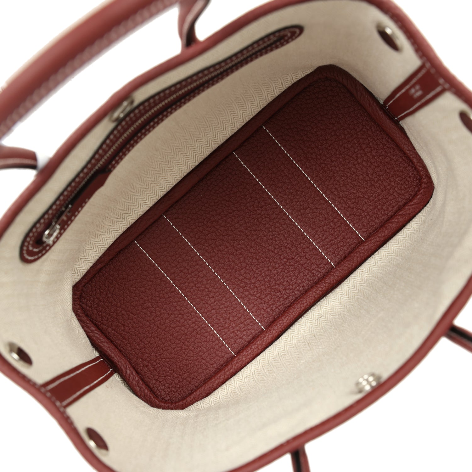 Hermes Garden Party Neo 23 Rouge H Negonda Palladium Hardware