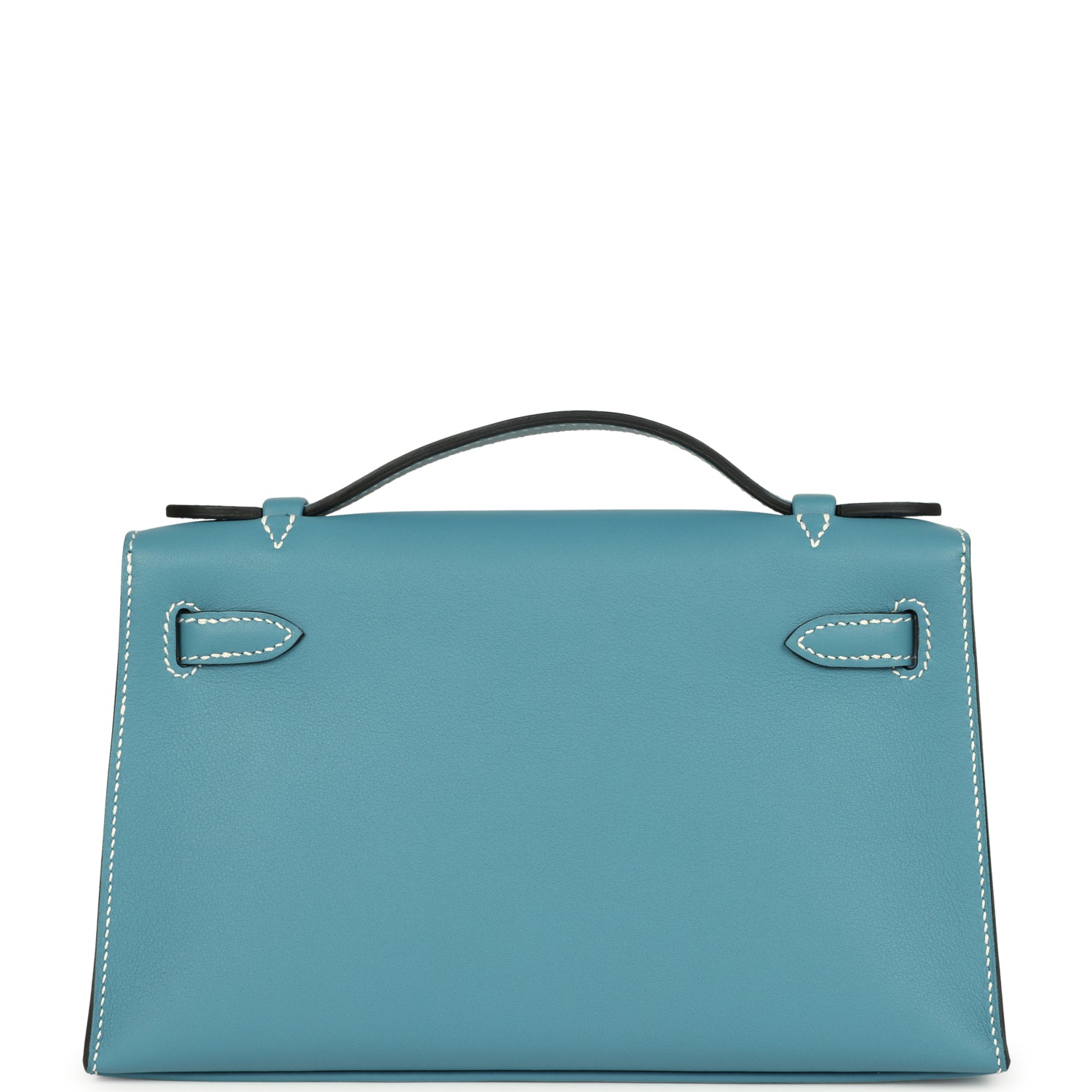 Hermes Kelly Pochette Blue Jean Swift Gold Hardware