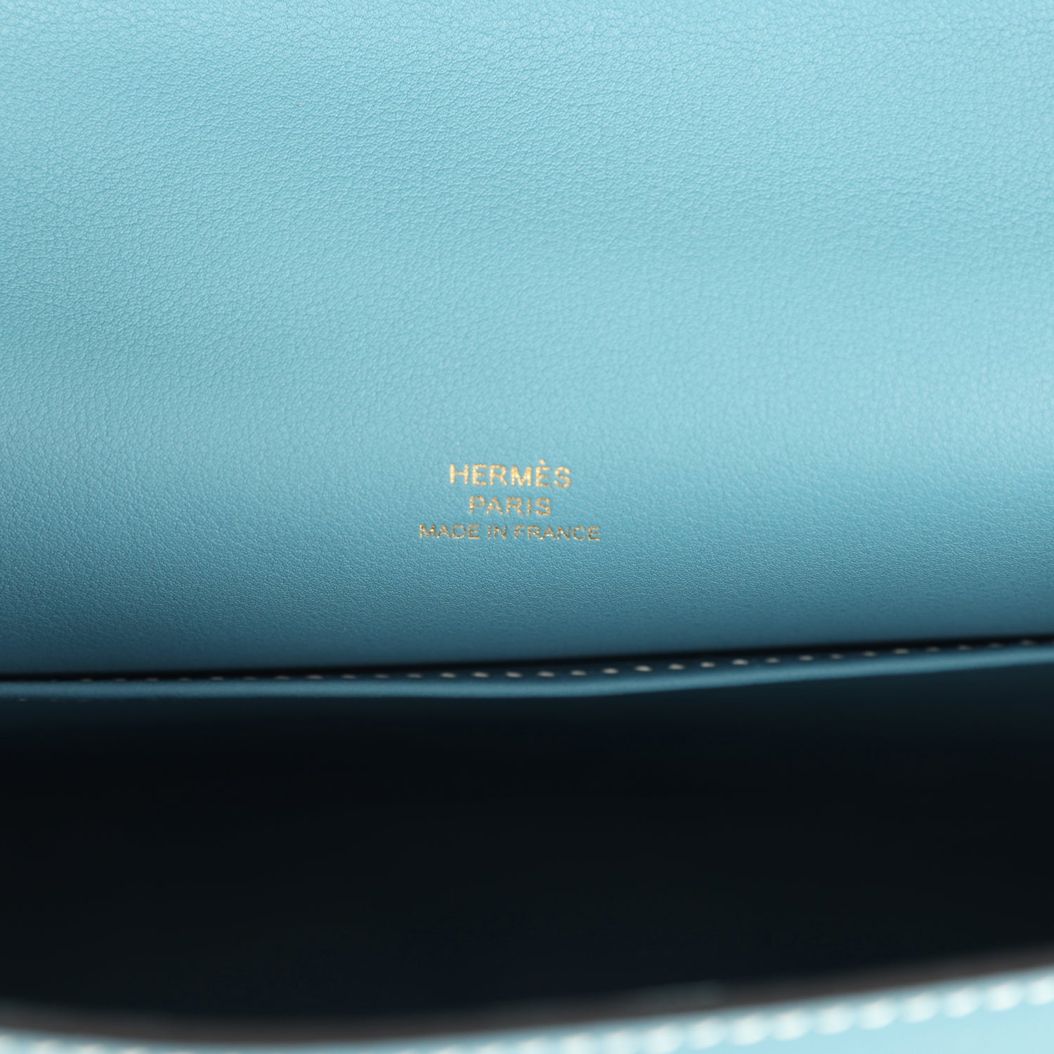 Hermes Kelly Pochette Blue Jean Swift Gold Hardware