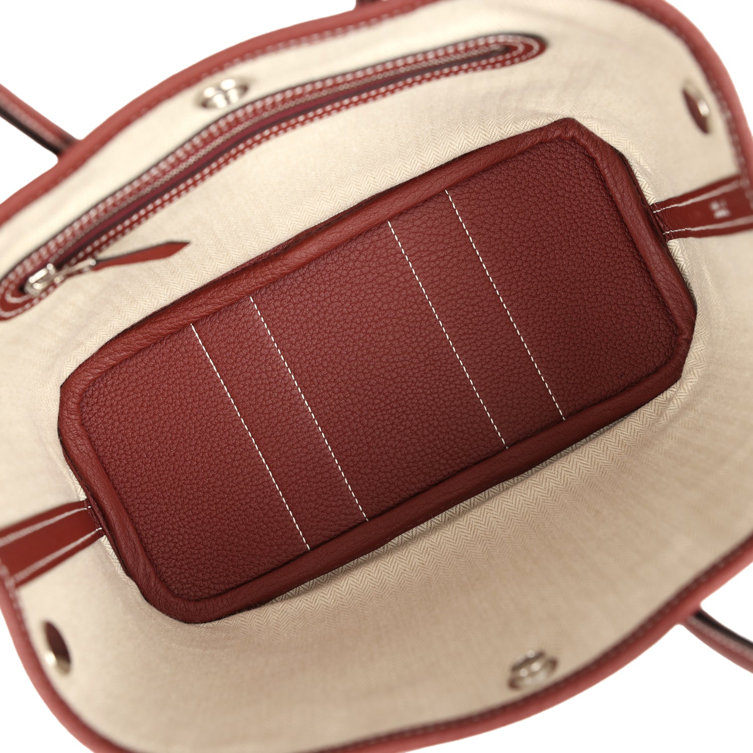 Hermes Garden Party Neo 23 Rouge H Negonda Palladium Hardware