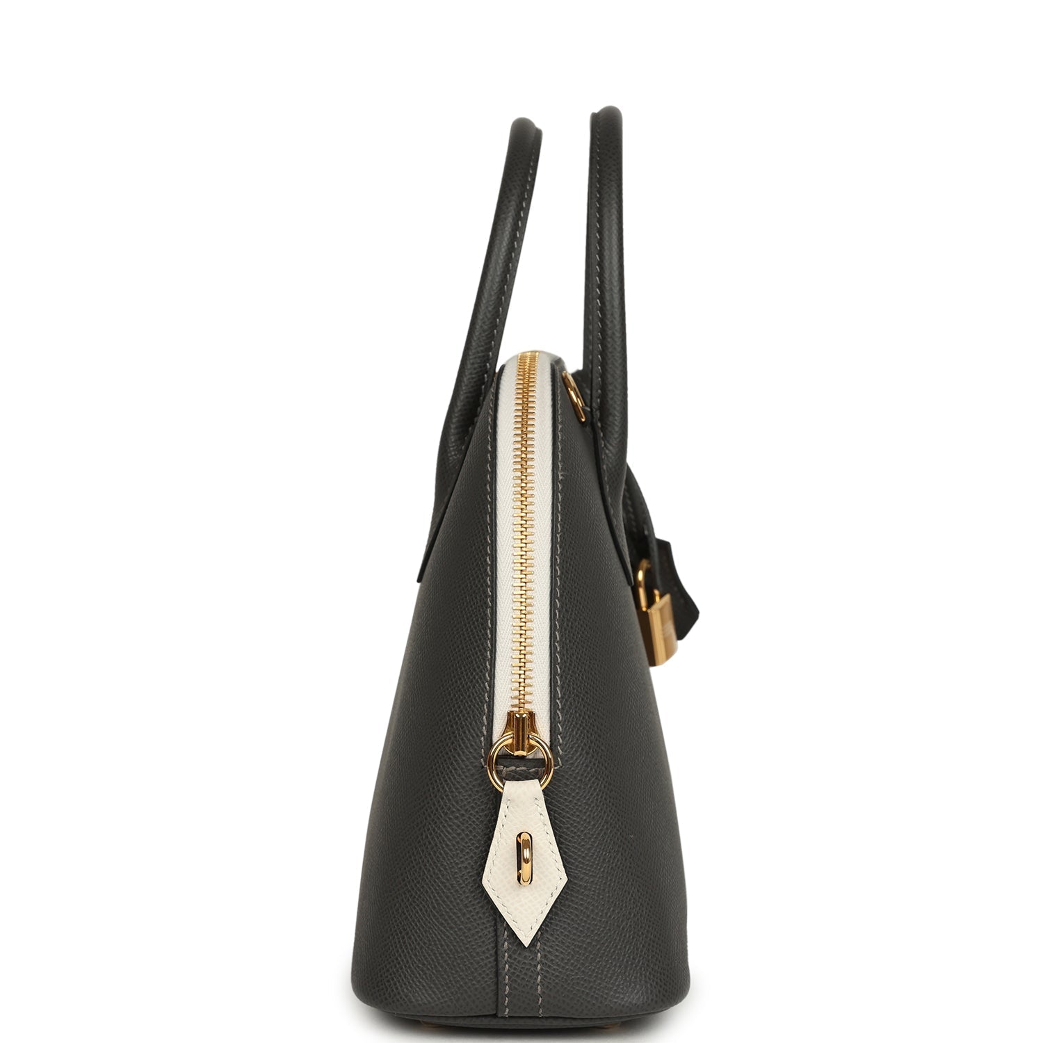 Hermes 1923 Bolide 25 Graphite and Gris Pale Epsom Gold Hardware