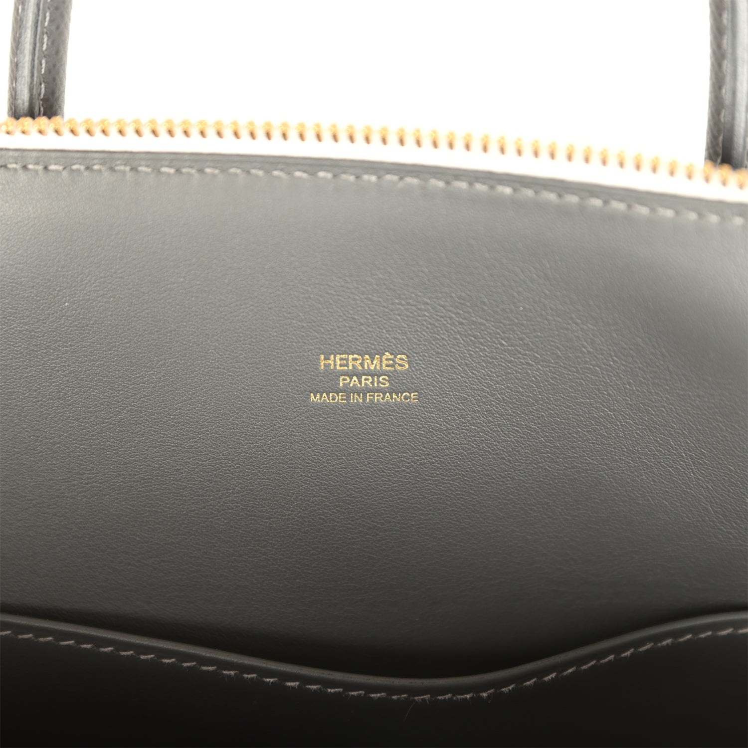 Hermes 1923 Bolide 25 Graphite and Gris Pale Epsom Gold Hardware