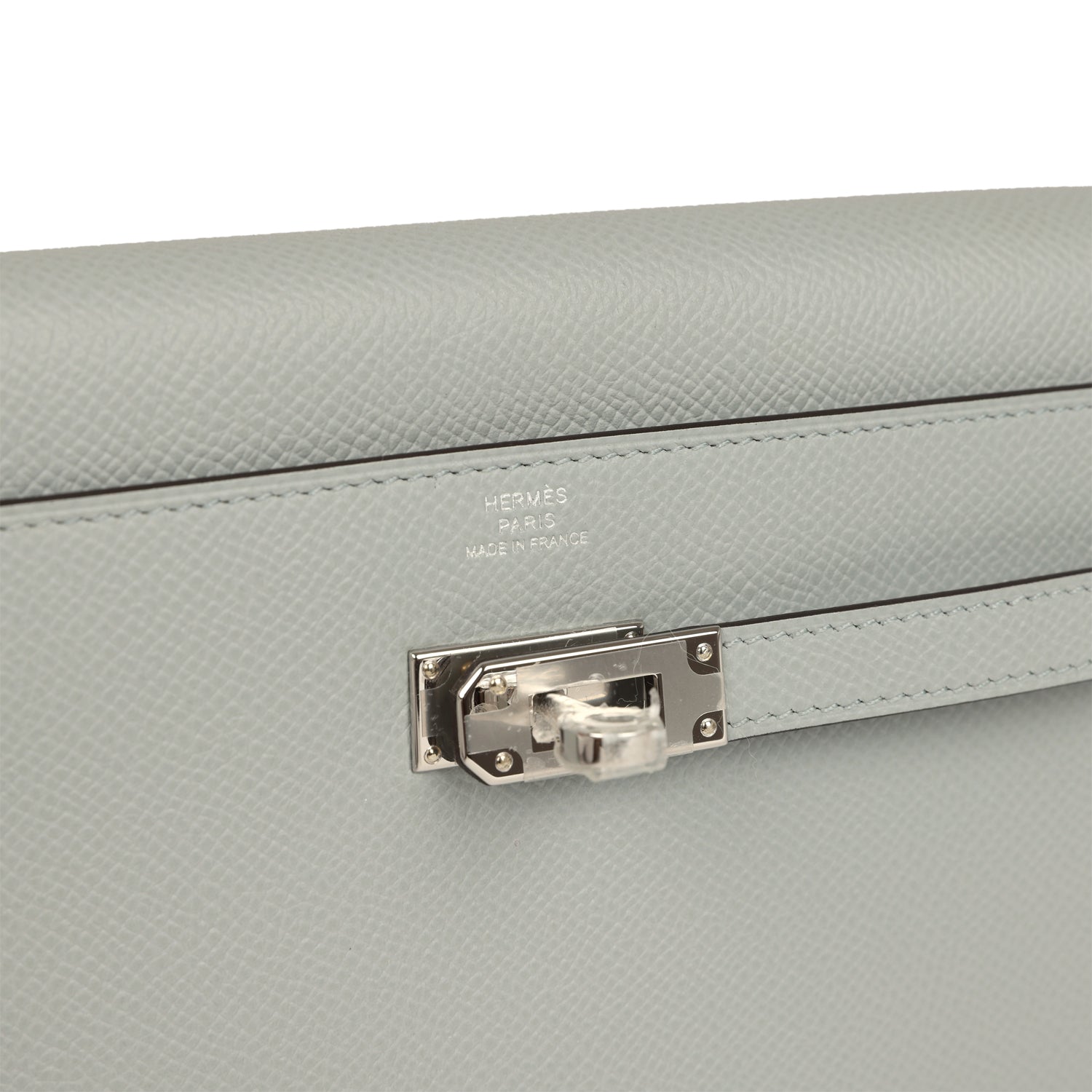 Hermes Kelly Wallet To Go Gris Pantin Epsom Palladium Hardware