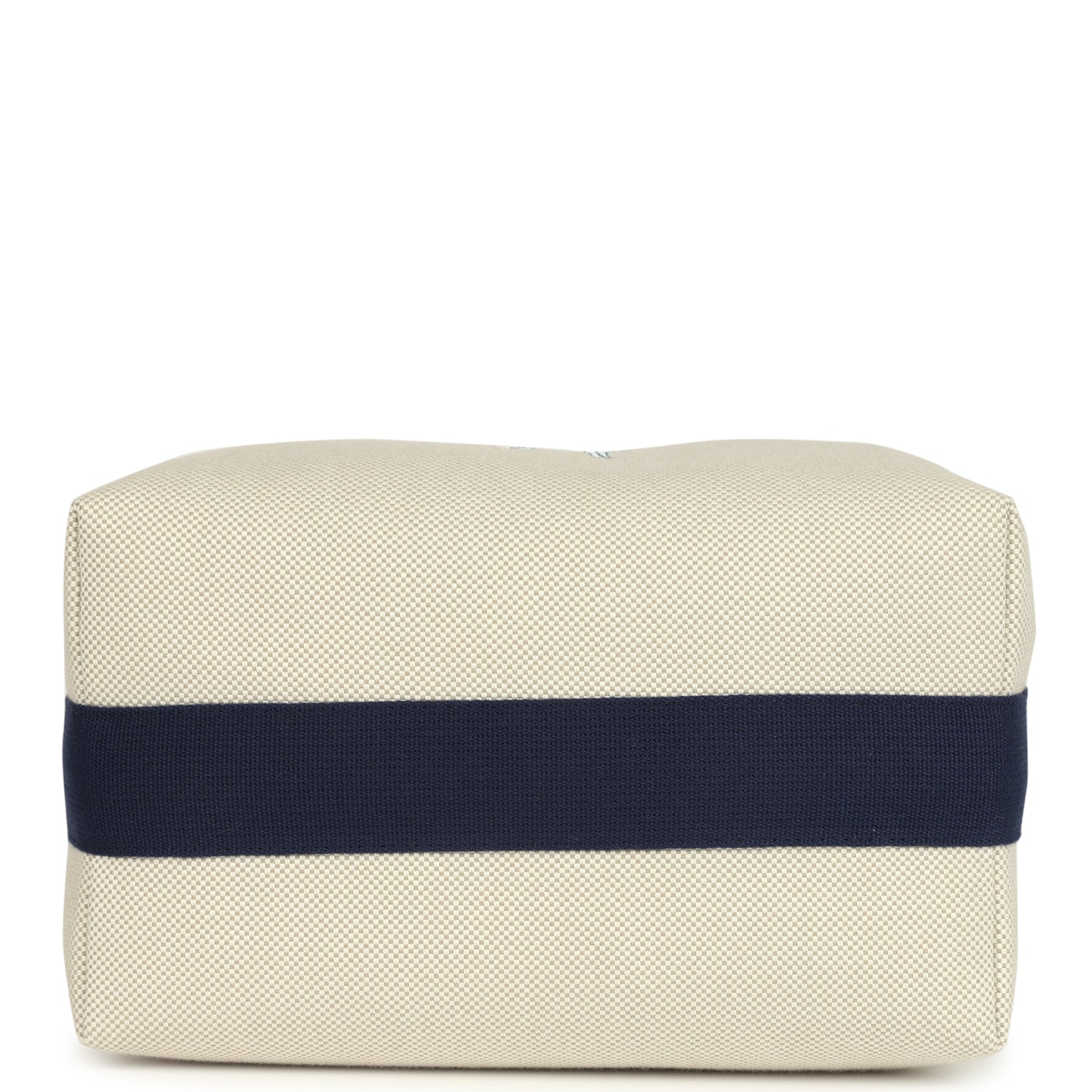 Hermes Bride A Brac Cabriole GM Gris Perle and Bleu Canvas Palladium Hardware