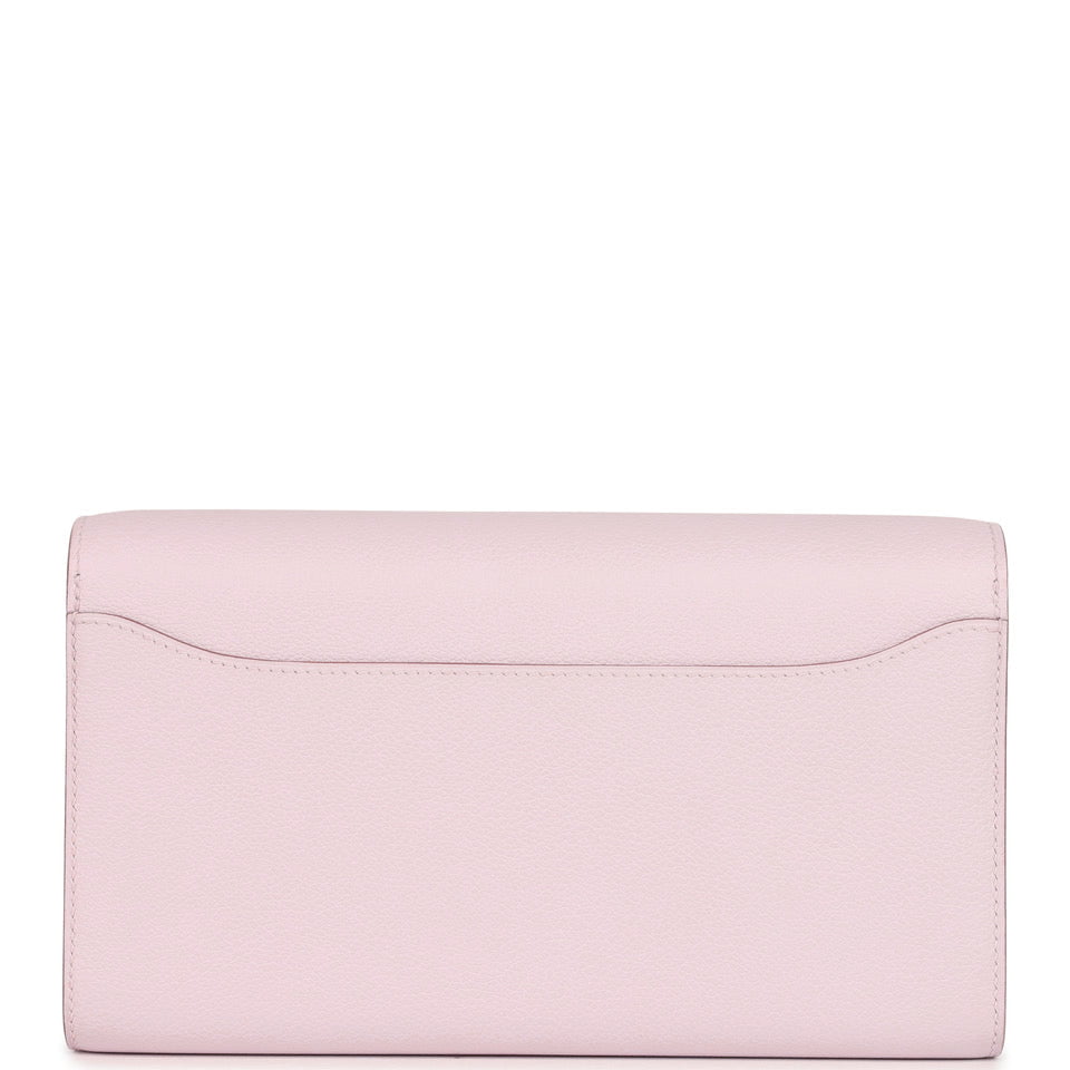 Hermes Constance Wallet To Go Mauve Pale Evercolor Palladium Hardware