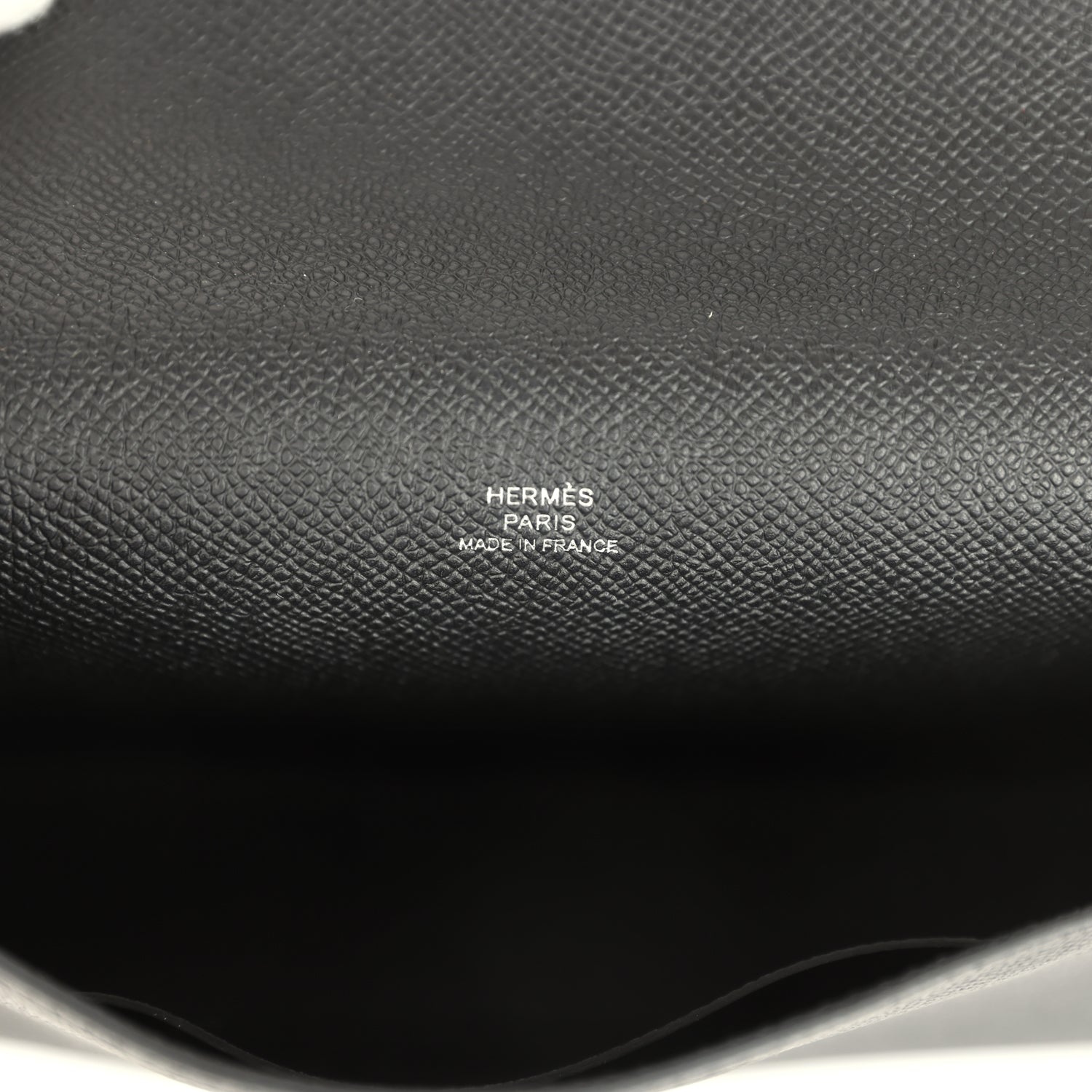 Hermes Hermesnap Wallet Black Epsom Lacquered Palladium Hardware
