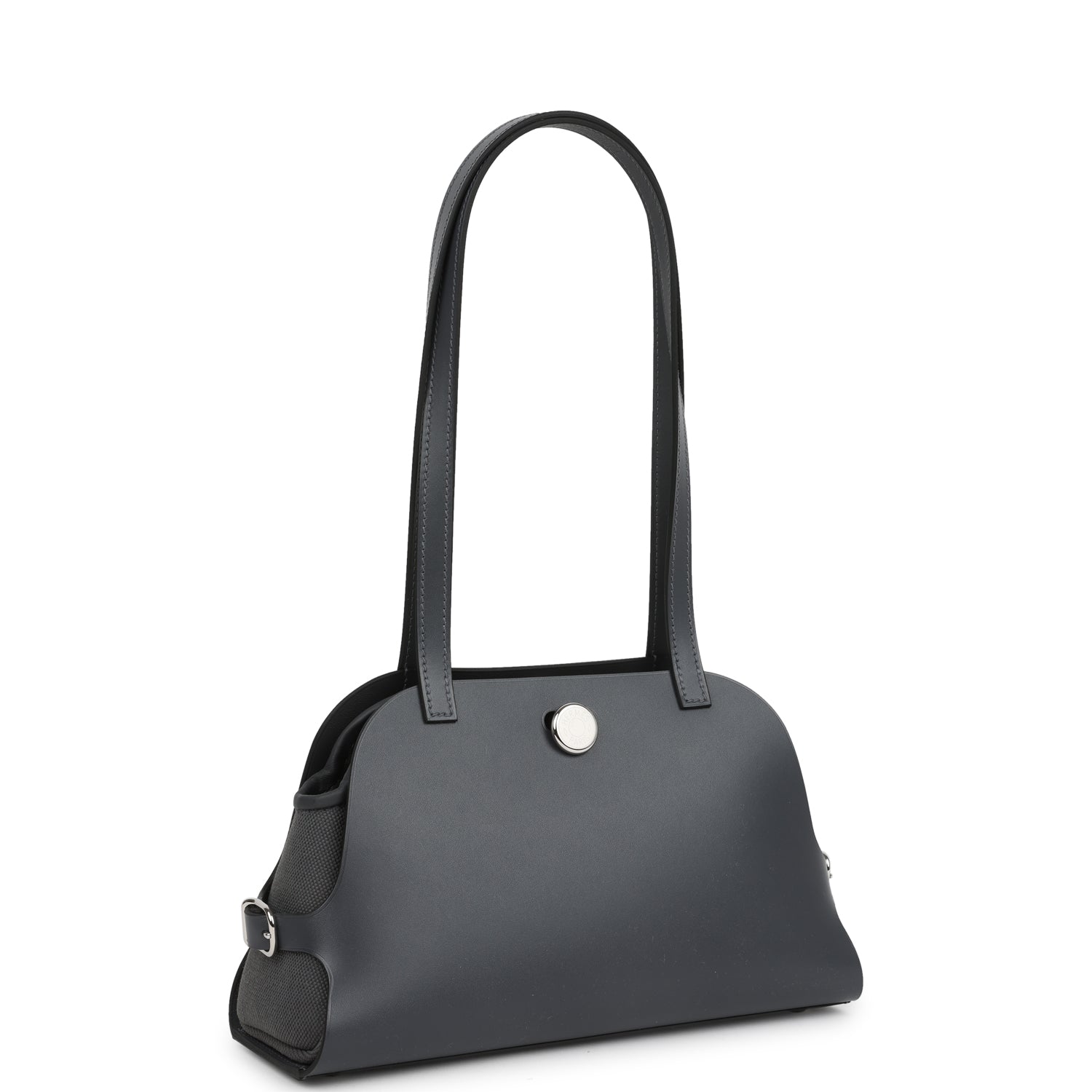 Hermes Tablier Sellier Ardoise Vache Hunter, Swift and Toile Militaire Palladium Hardware