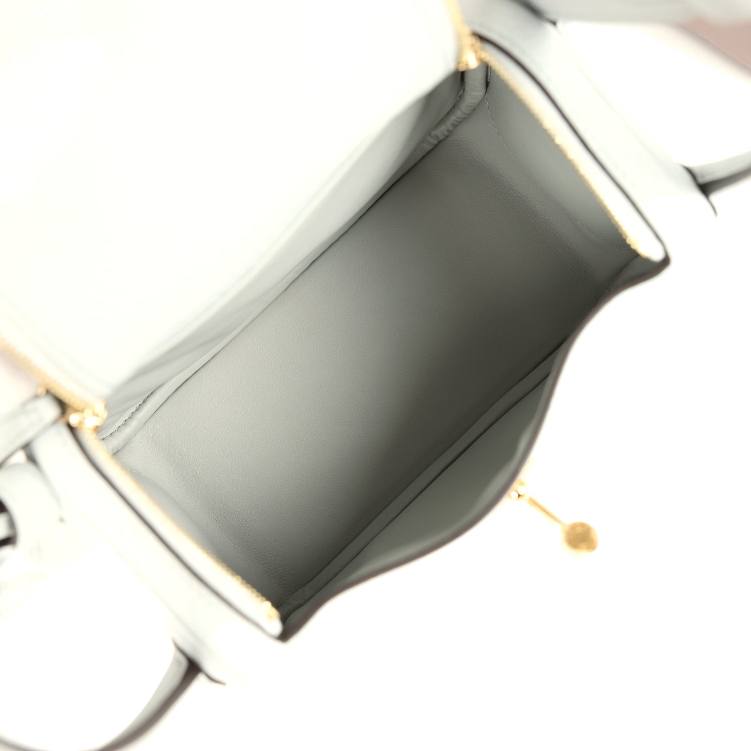 Hermes Mini Lindy Bleu Pale Clemence Gold Hardware