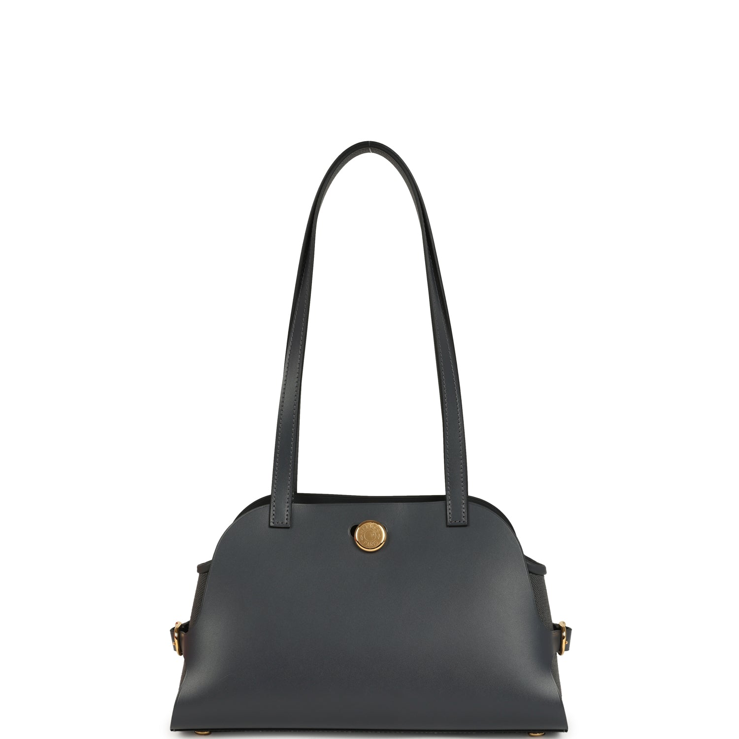 Hermes Tablier Sellier Ardoise Vache Hunter, Swift and Toile Militaire Gold Hardware