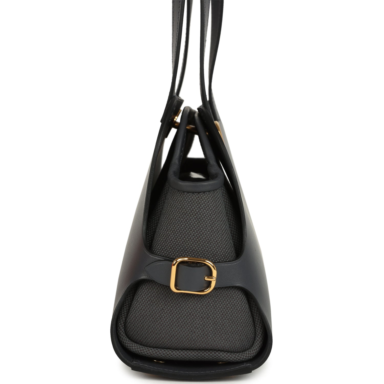 Hermes Tablier Sellier Ardoise Vache Hunter, Swift and Toile Militaire Gold Hardware