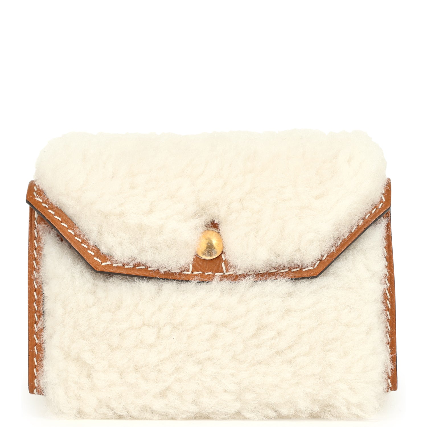 Hermes Kelly Pocket Teddy 18 Belt Gold Epsom and Shearling Gold Hardware
