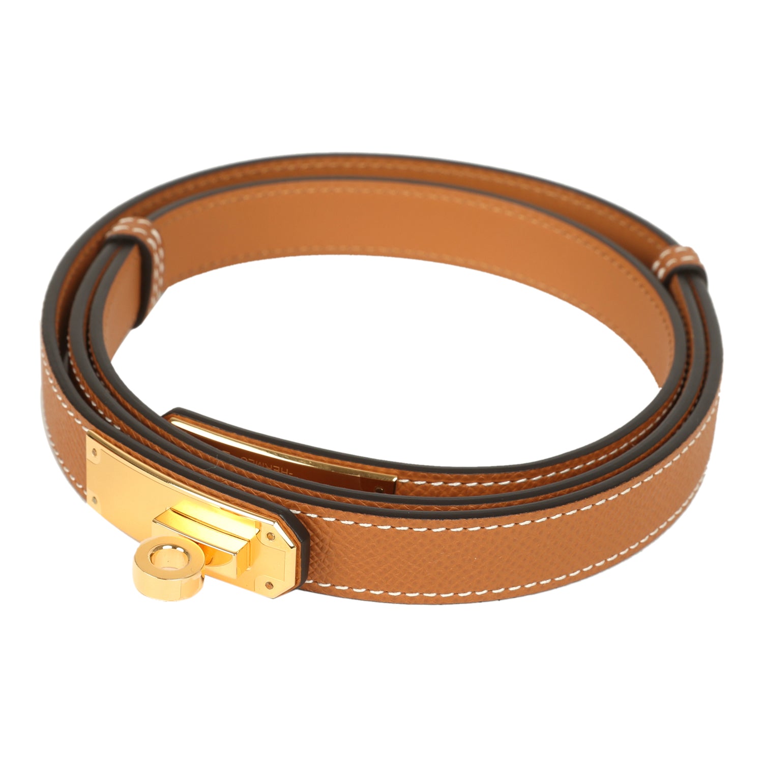Hermes Kelly Pocket Teddy 18 Belt Gold Epsom and Shearling Gold Hardware