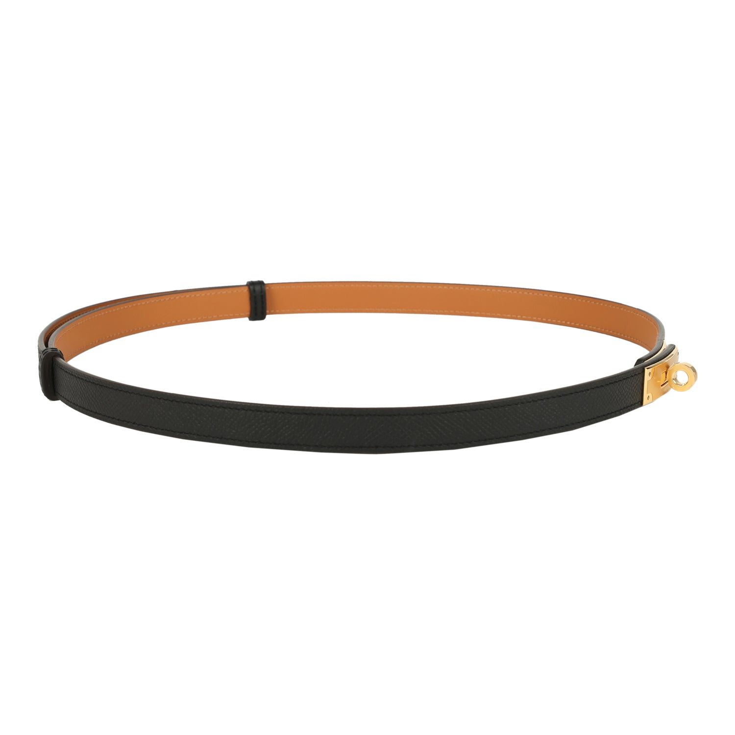 Hermes Kelly Pocket Belt 18 Black Epsom Gold Hardware