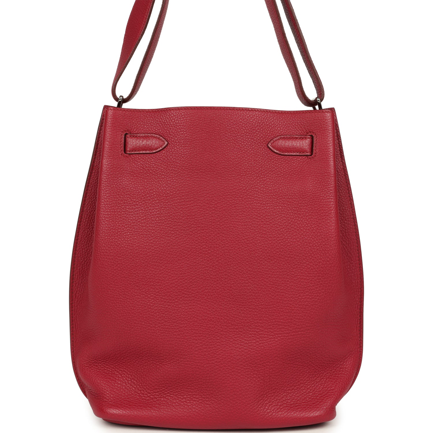 Pre-owned Hermes So Kelly 22 Rubis Togo Palladium Hardware