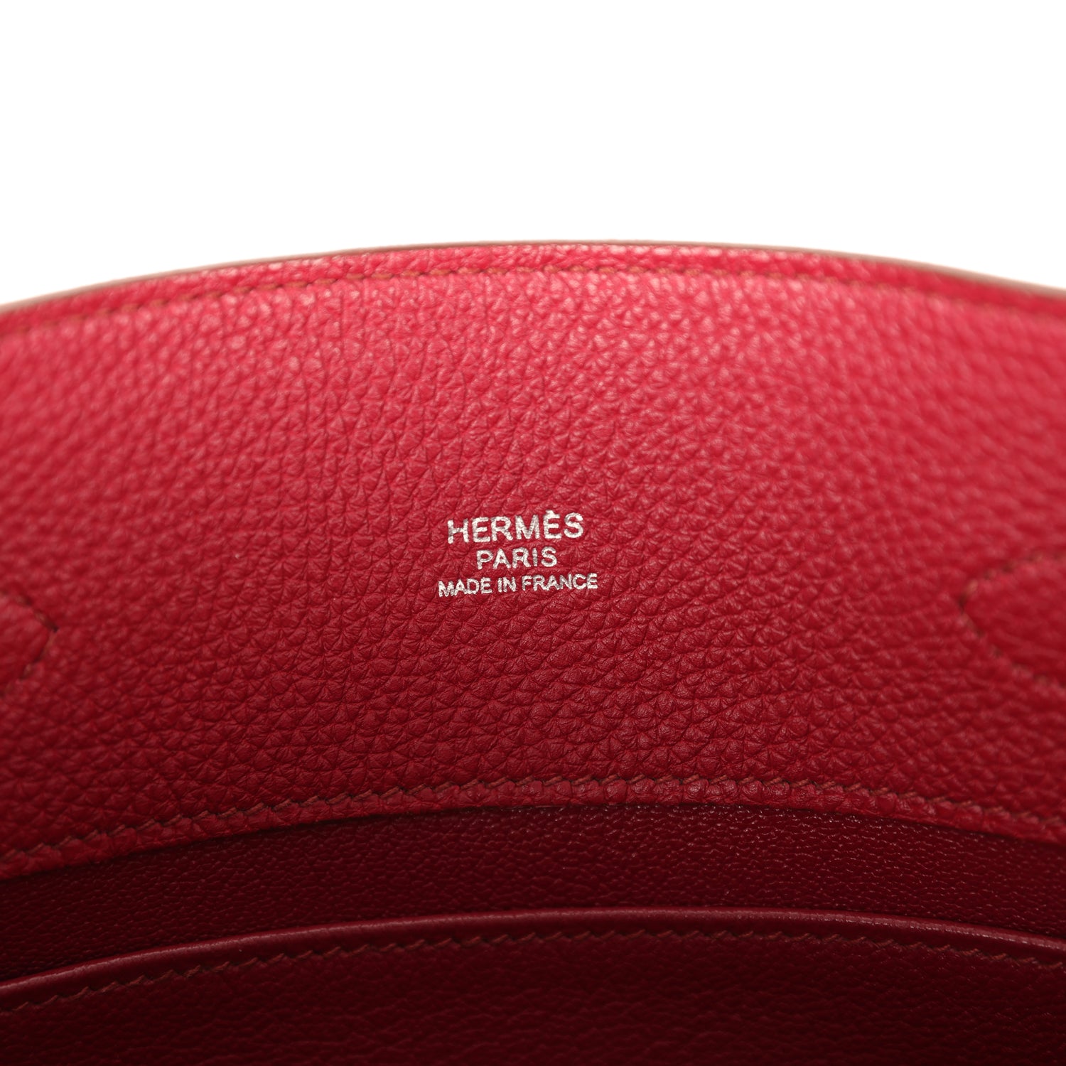 Pre-owned Hermes So Kelly 22 Rubis Togo Palladium Hardware