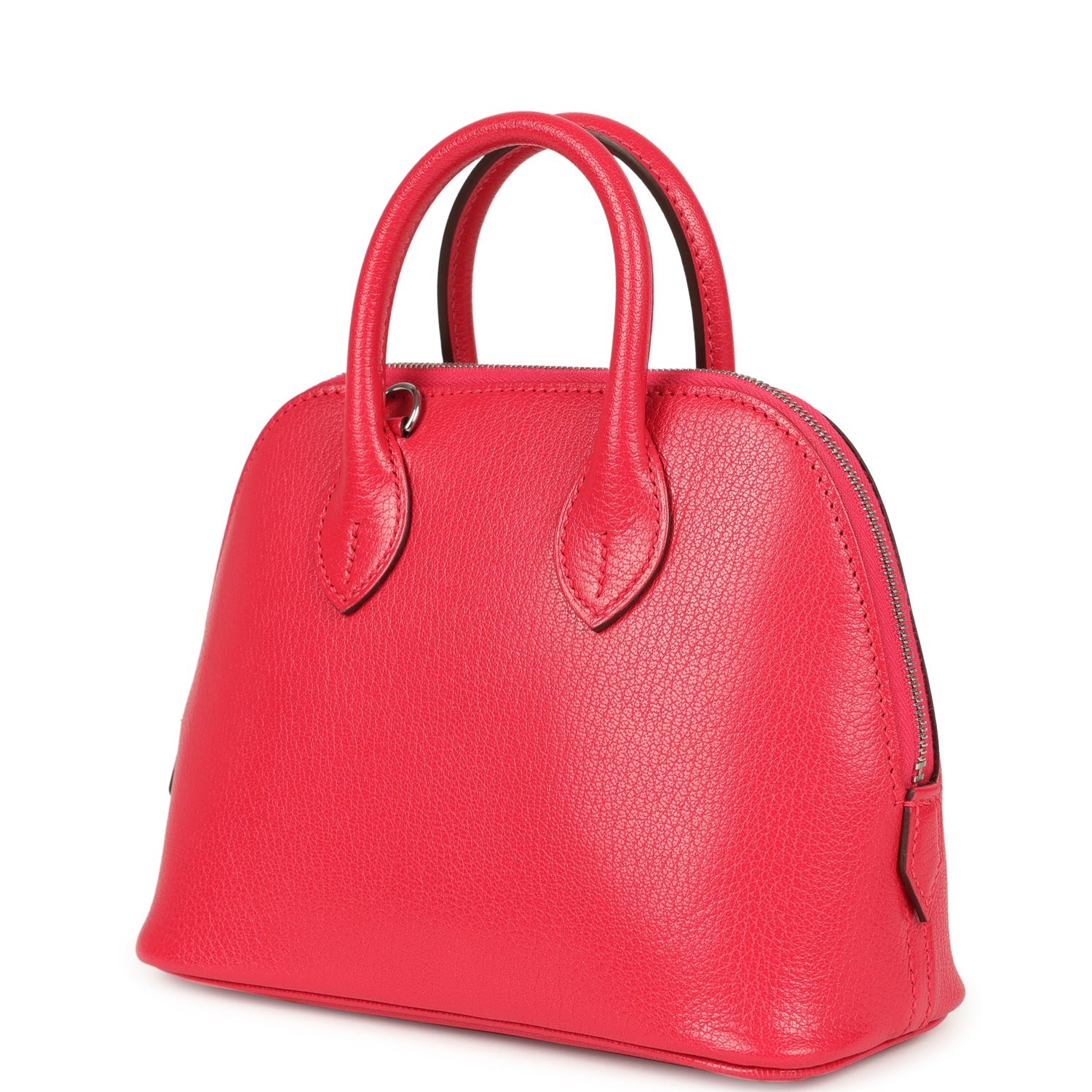 Hermes 1923 Bolide Mini Rose Extreme Chevre Chamkila Palladium Hardware