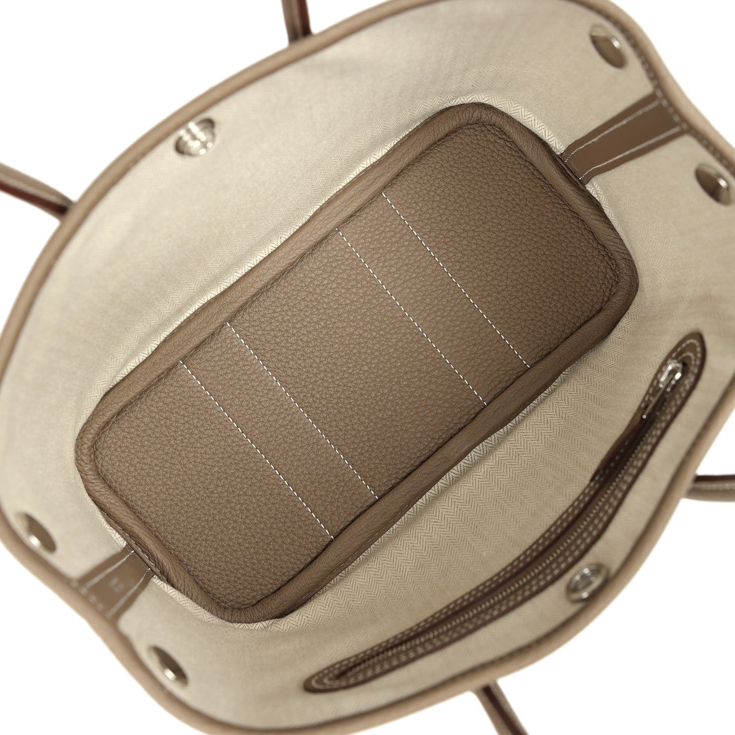 Hermes Garden Party Neo 23 Etoupe Negonda Palladium Hardware
