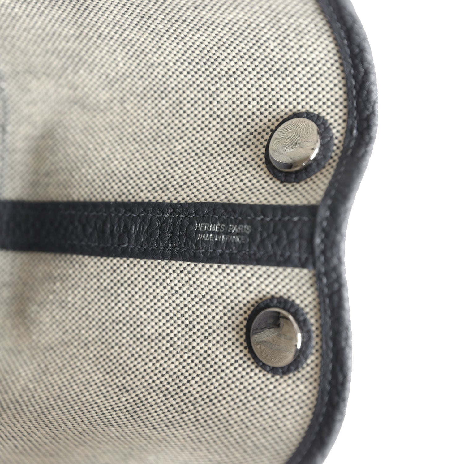 Hermes Garden Party Neo 23 Ardoise-Ecru Toile H Canvas and Ardoise Negonda Palladium Hardware