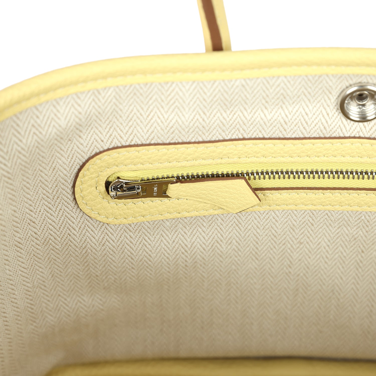 Hermes Garden Party Neo 23 Jaune Poussin Togo Palladium Hardware