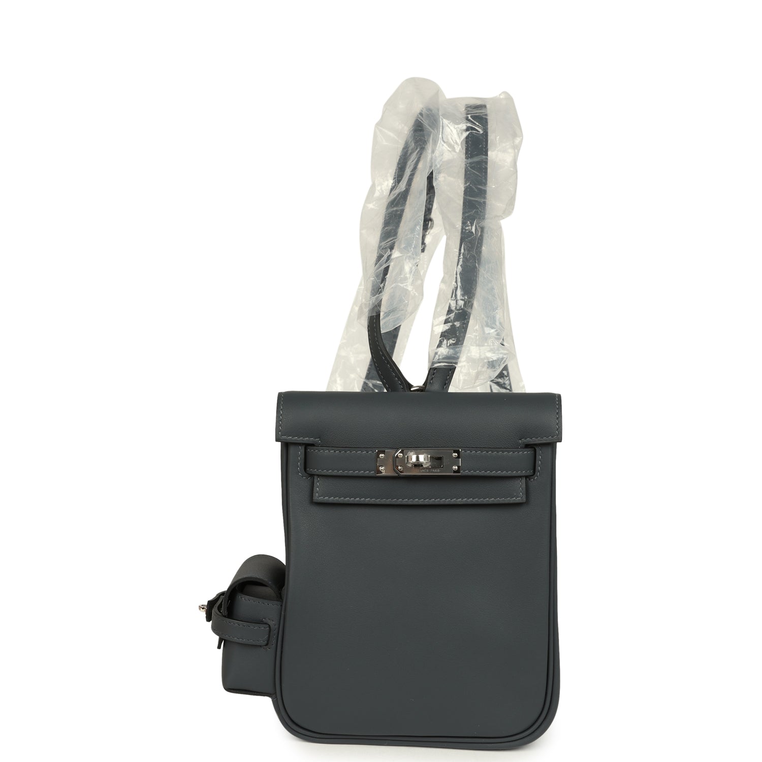 Hermes Mini Kelly Jump Backpack Gris Misty Swift Palladium Hardware