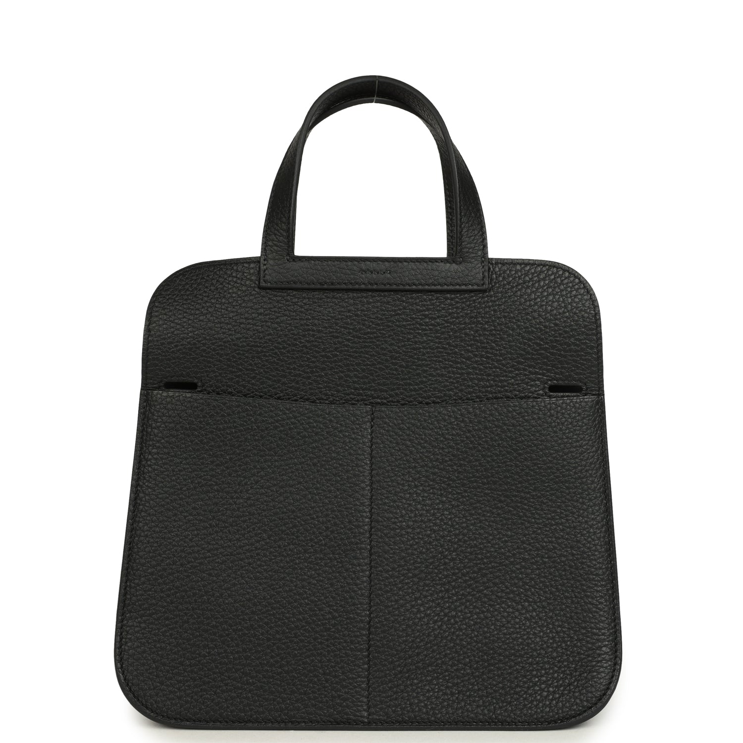 Hermes Halzan 25 Black Clemence Gold Hardware