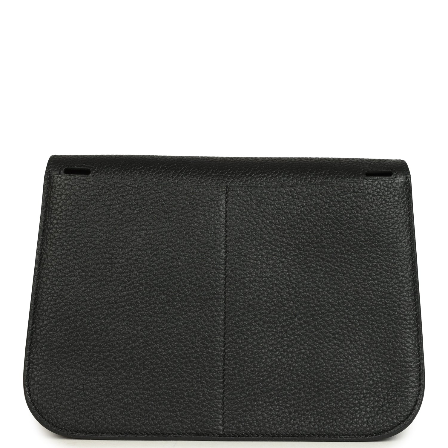 Hermes Halzan 25 Black Clemence Gold Hardware