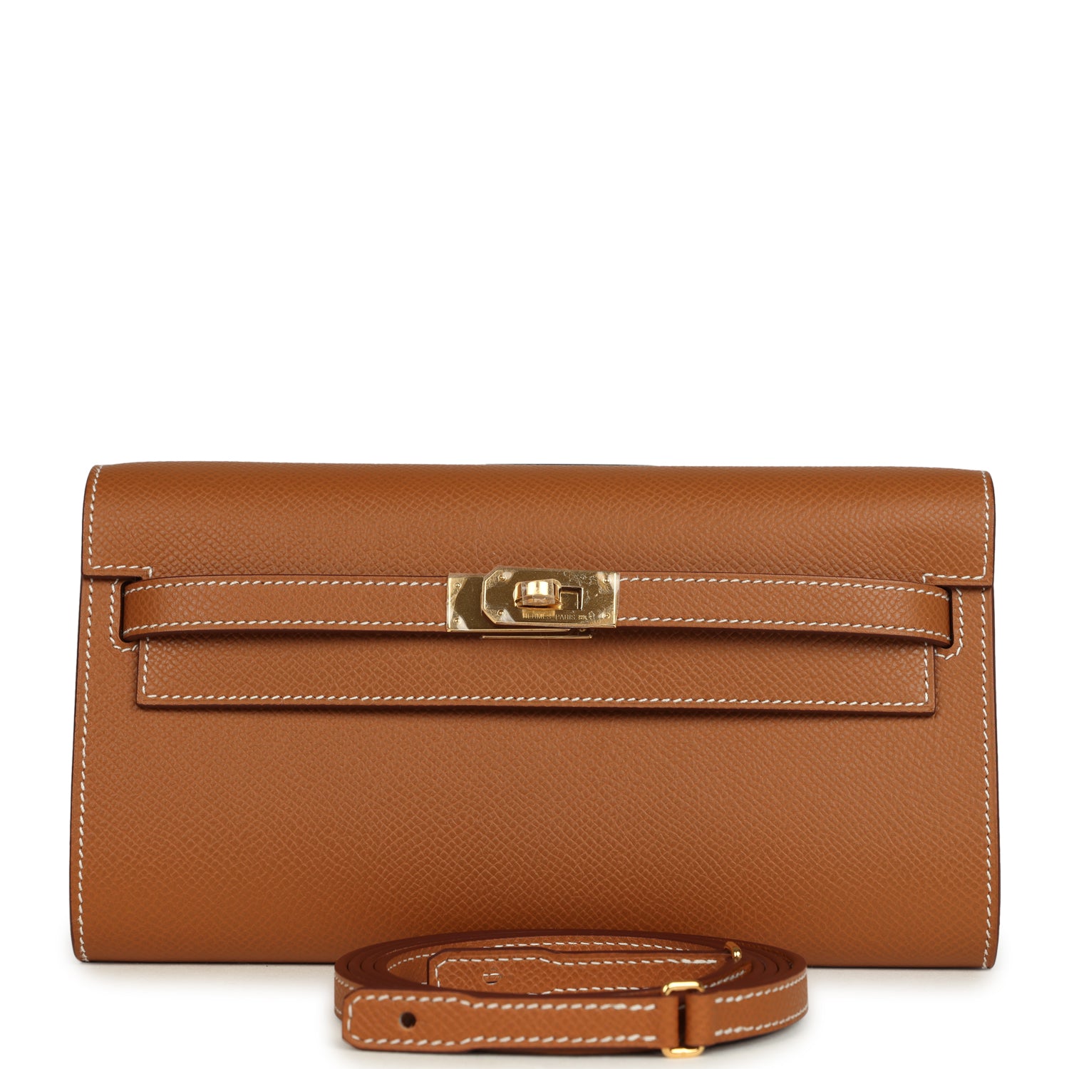 Hermes Kelly Wallet To Go Gold Epsom Gold Hardware