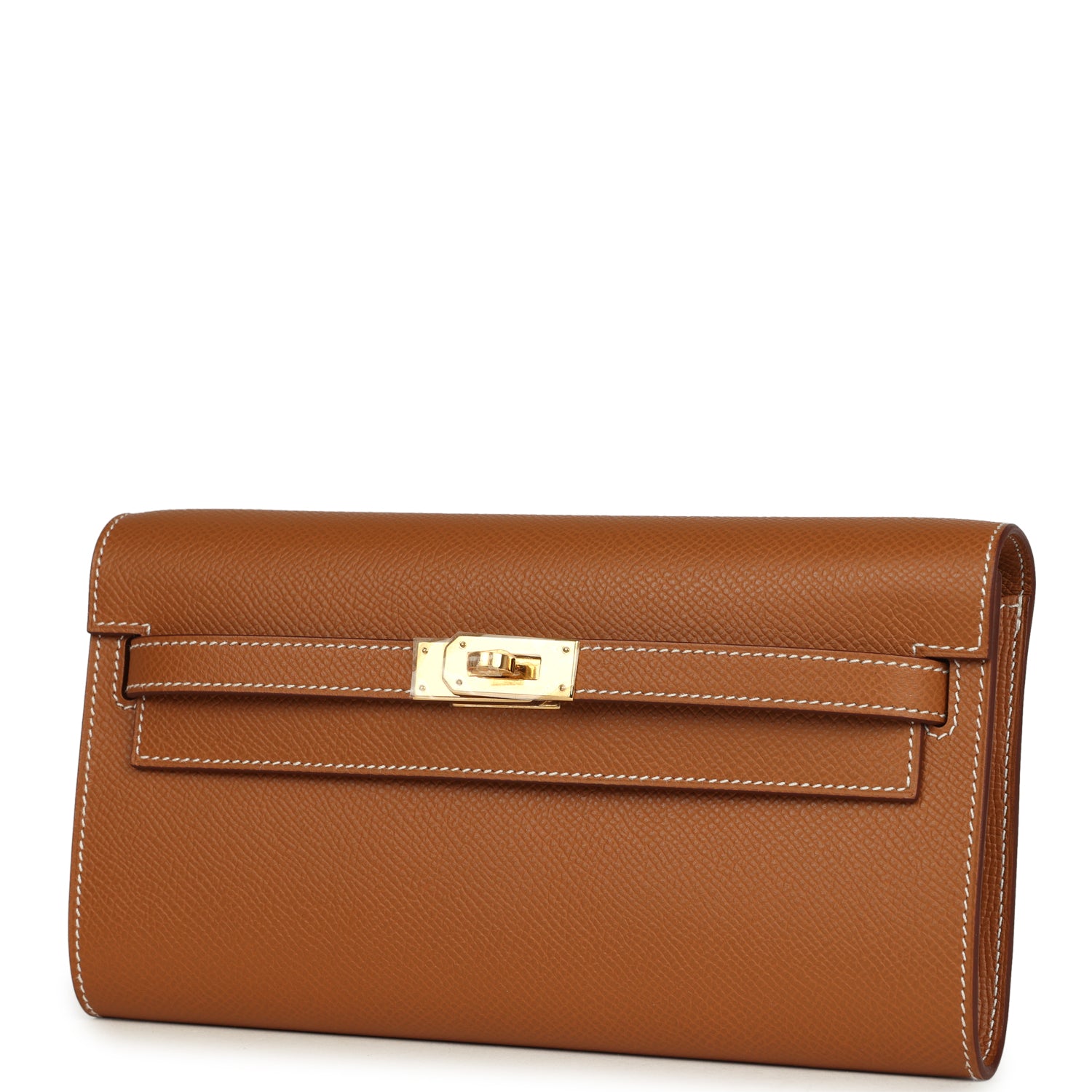 Hermes Kelly Wallet To Go Gold Epsom Gold Hardware
