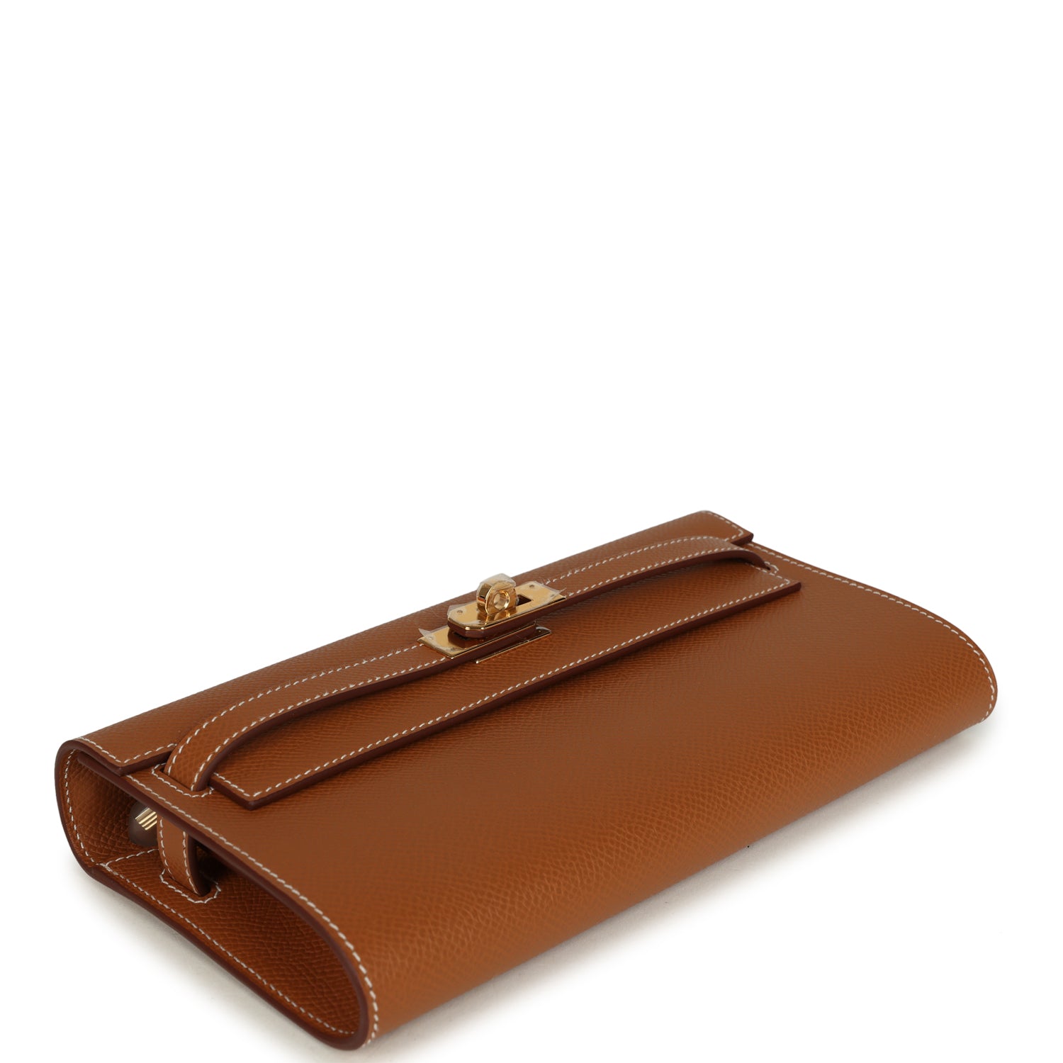 Hermes Kelly Wallet To Go Gold Epsom Gold Hardware