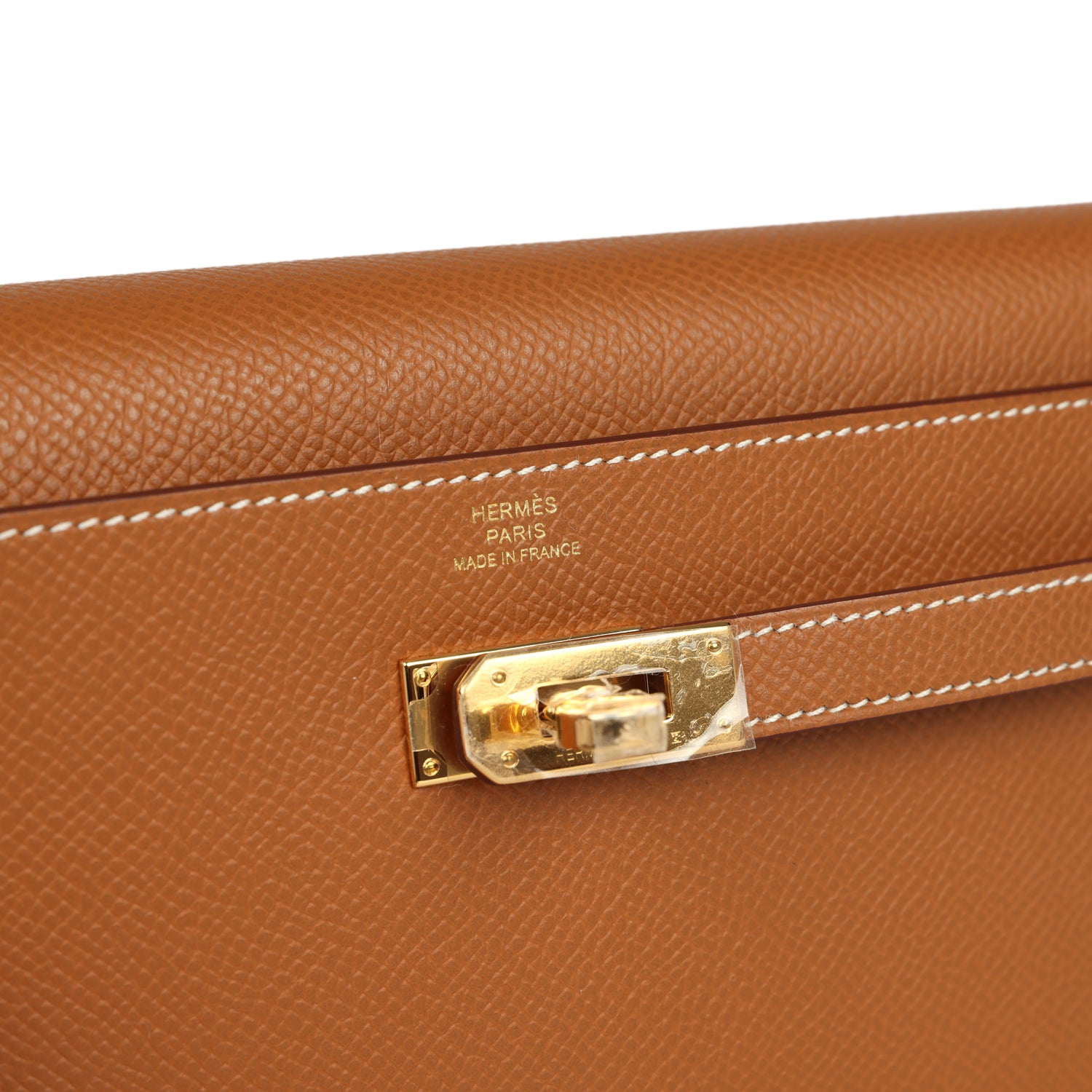 Hermes Kelly Wallet To Go Gold Epsom Gold Hardware