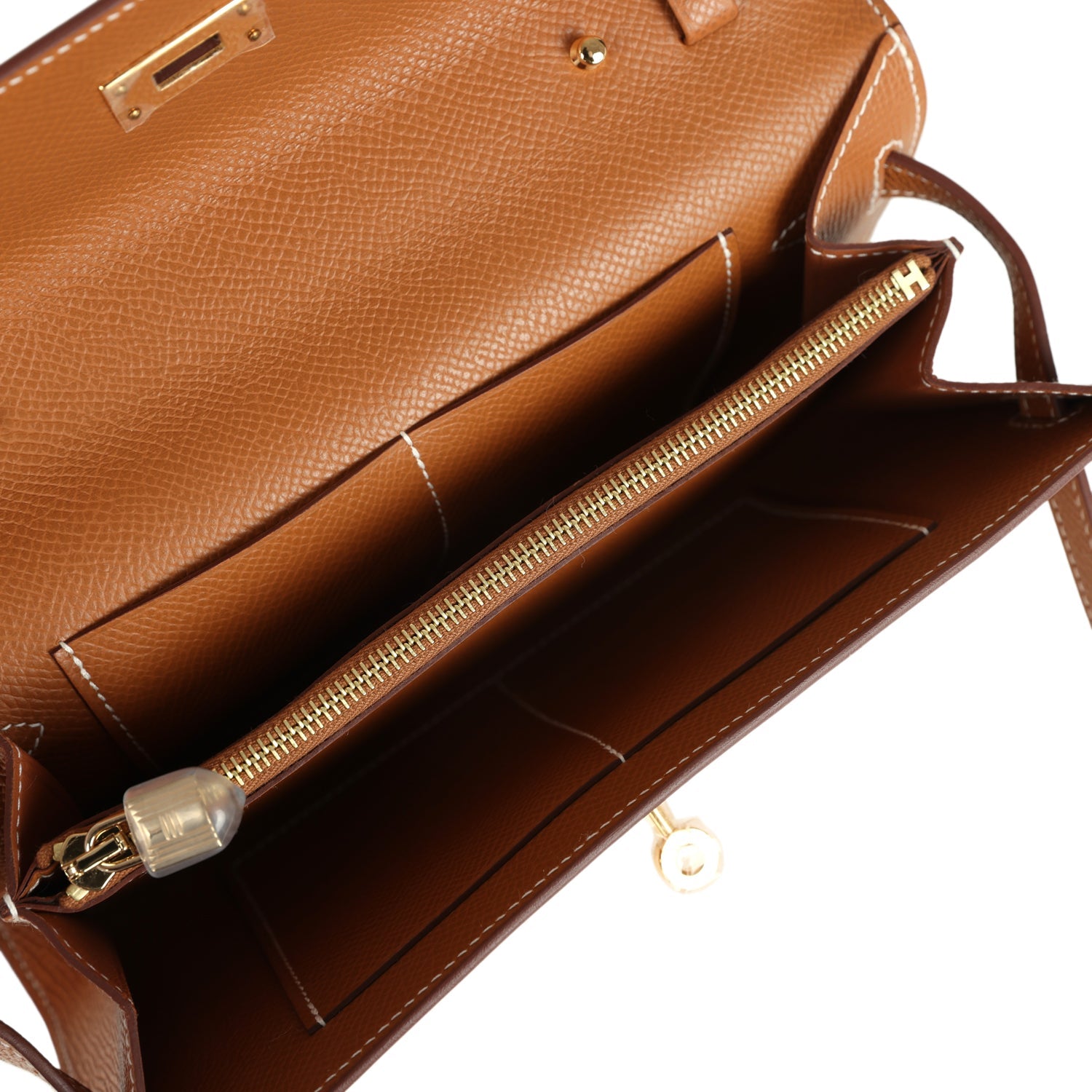 Hermes Kelly Wallet To Go Gold Epsom Gold Hardware